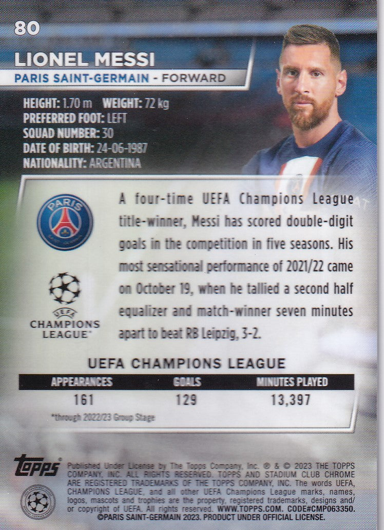 080. LIONEL MESSI - PARIS SAINT-GERMAIN