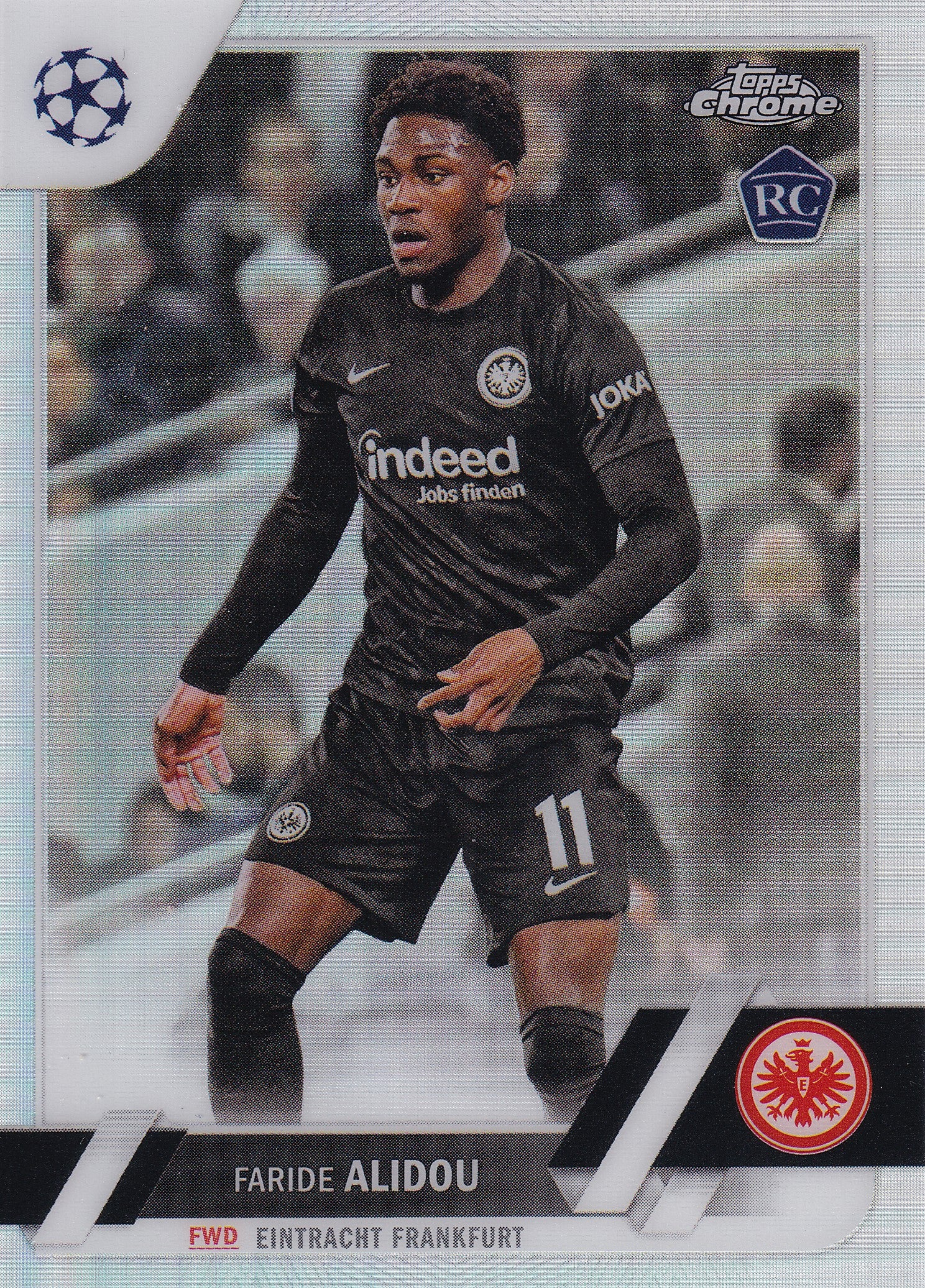 035. FARIDE ALIDOU - EINTRACHT FRANKFURT - ROOKIE CARD - REFRACTOR