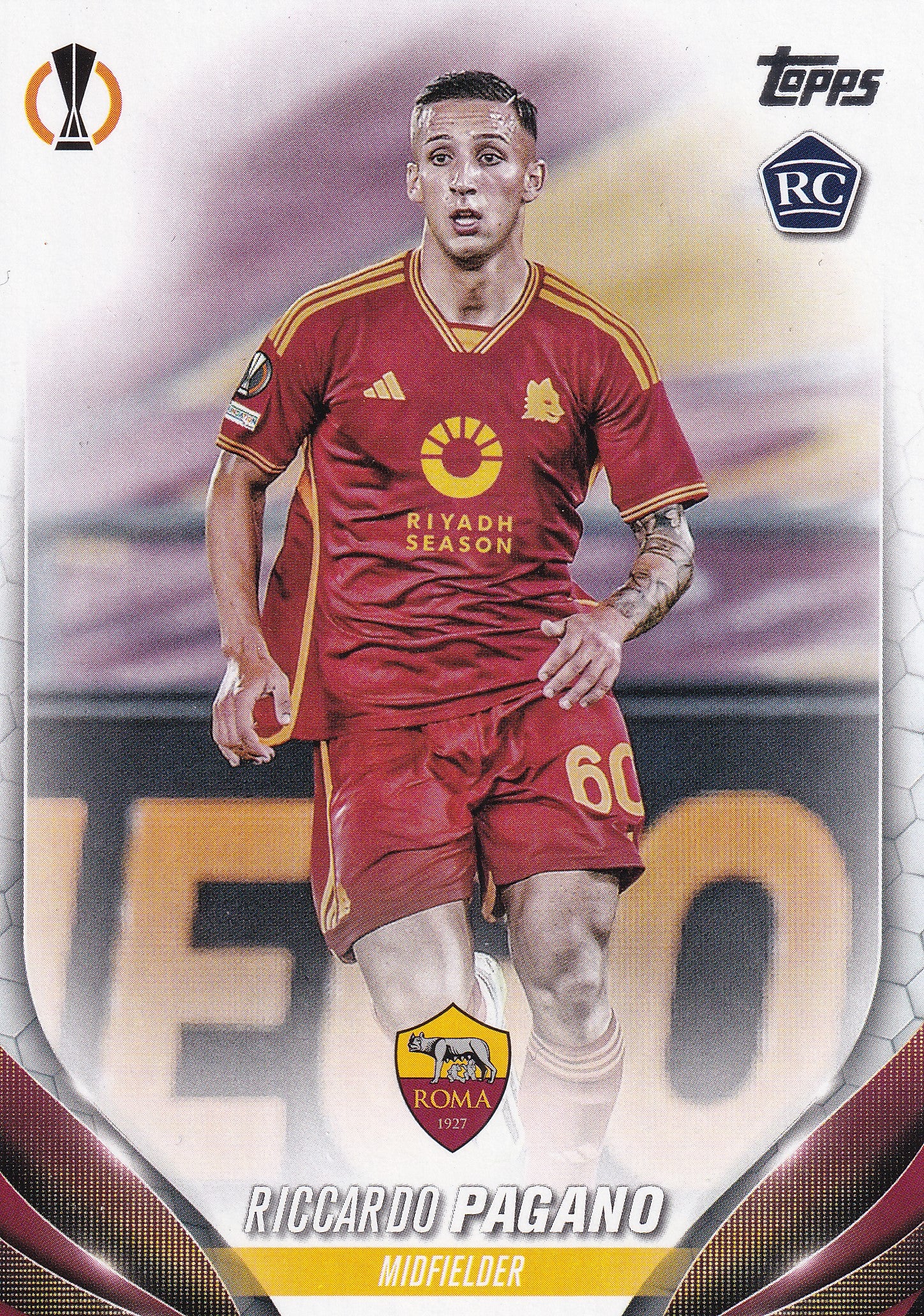 012. RICCARDO PAGANO - AS ROMA - ROOKIE CARD