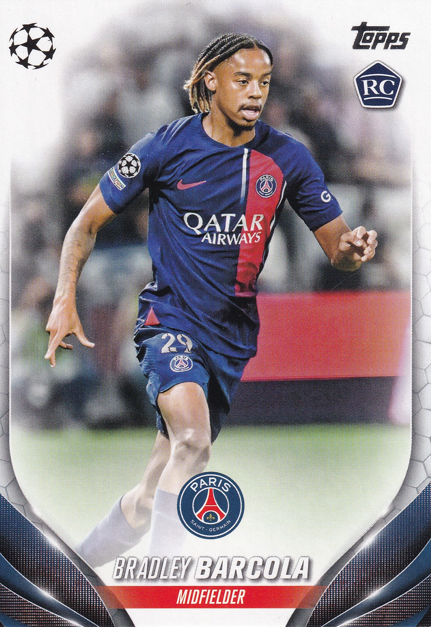 069. BRADLEY BARCOLA - PARIS SAINT-GERMAIN - ROOKIE CARD