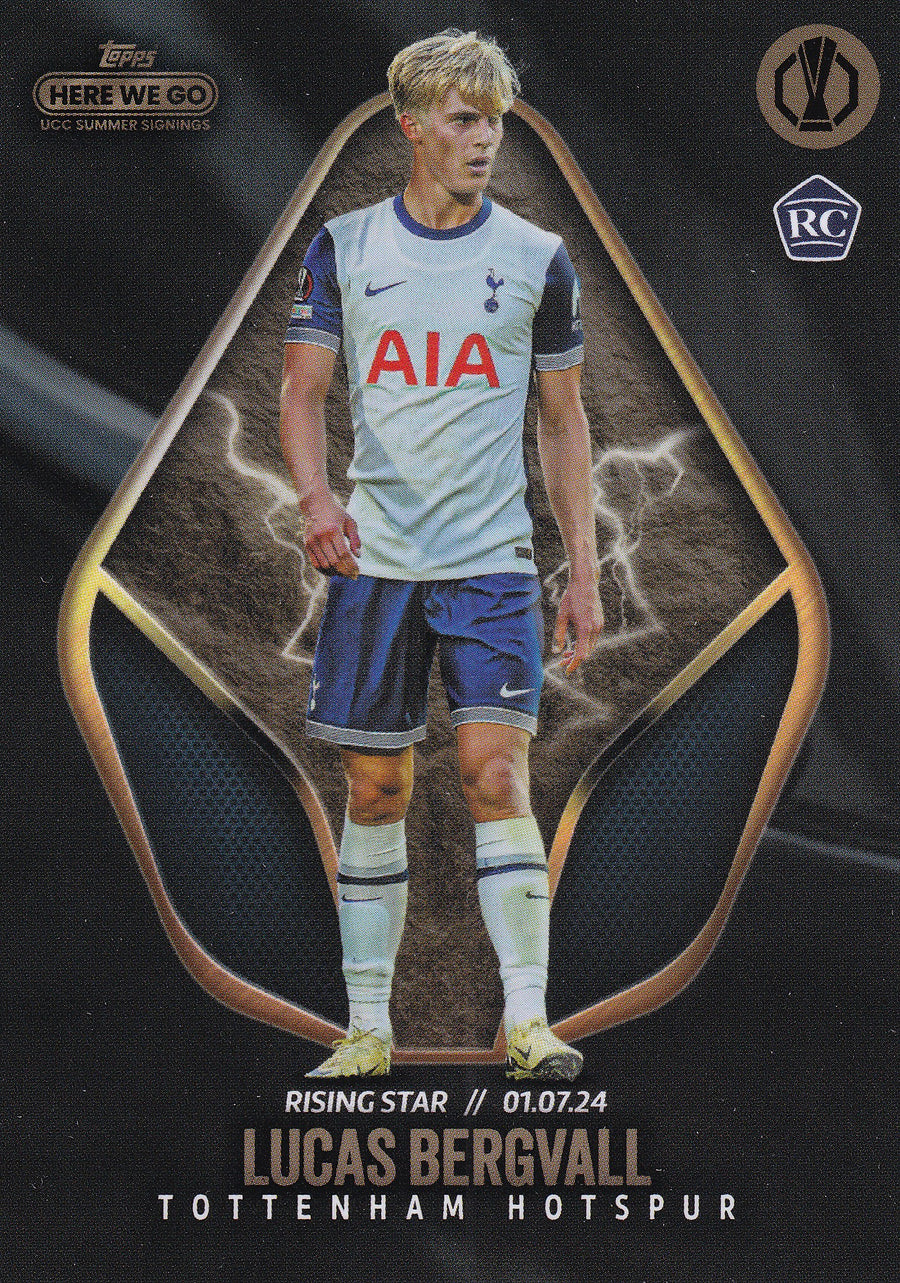 LUCAS BERGVALL - TOTTENHAM HOTSPUR - ROOKIE CARD - RISING STAR