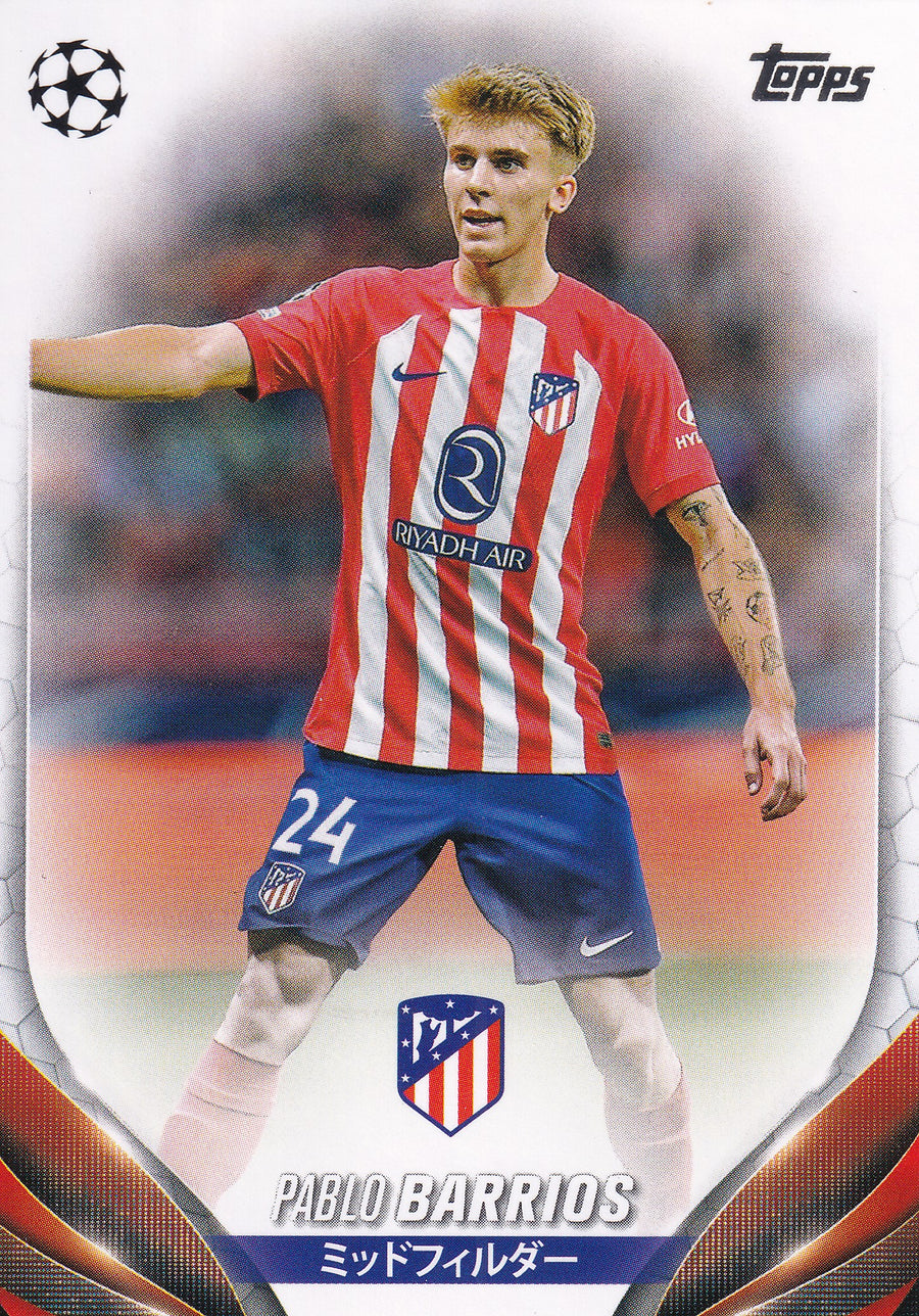 139. PABLO BARRIOS - ATLETICO MADRID - JAPAN