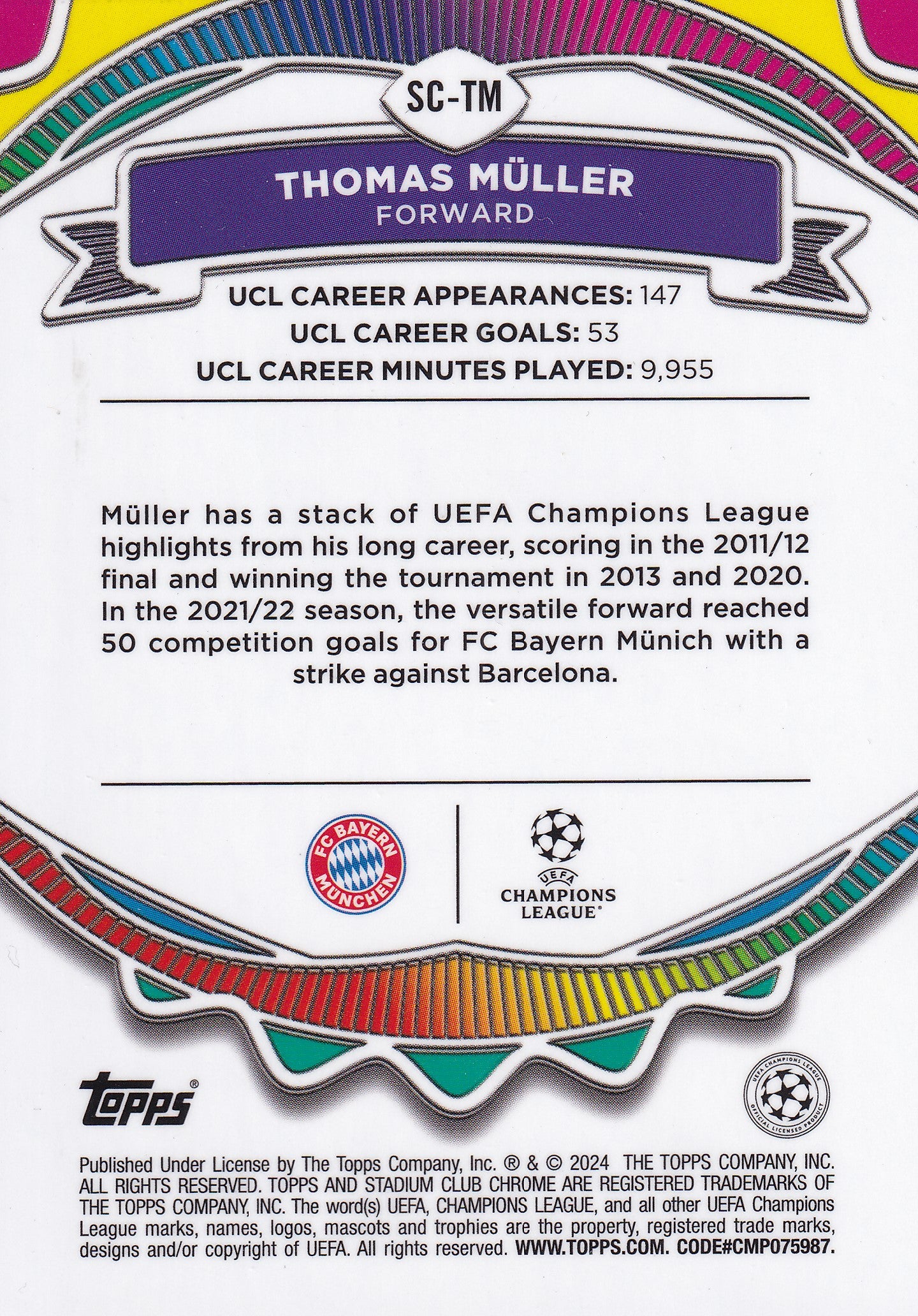 SC-TM. THOMAS MULLER - FC BAYERN MUNCHEN - SAY CHEESE!