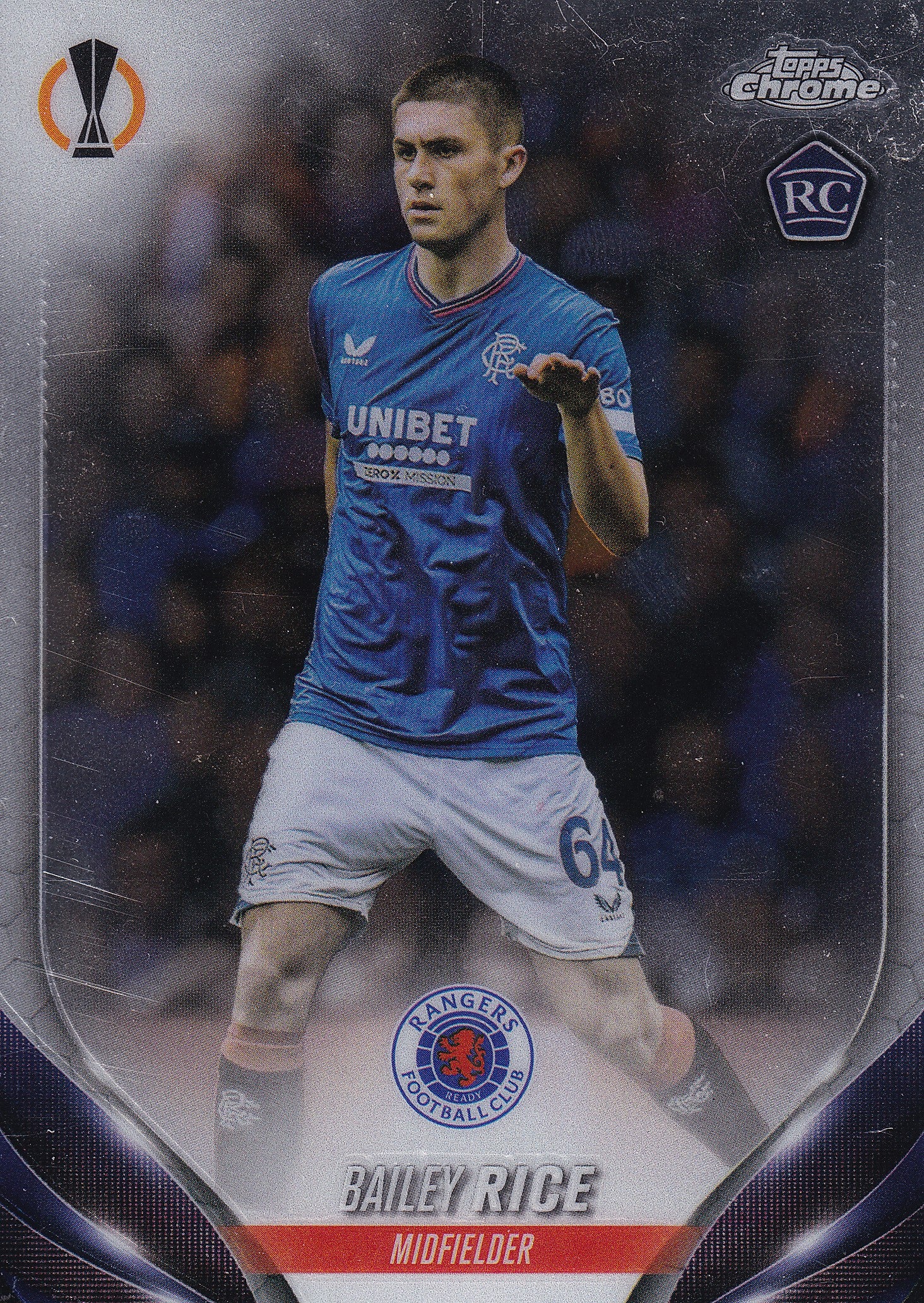 002. BAILEY RICE - RANGERS - ROOKIE CARD