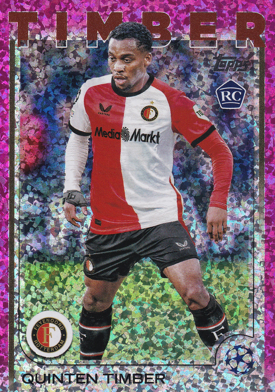 043. QUINTEN TIMBER - FEYENOORD - ROOKIE CARD - PINK SPARKLE