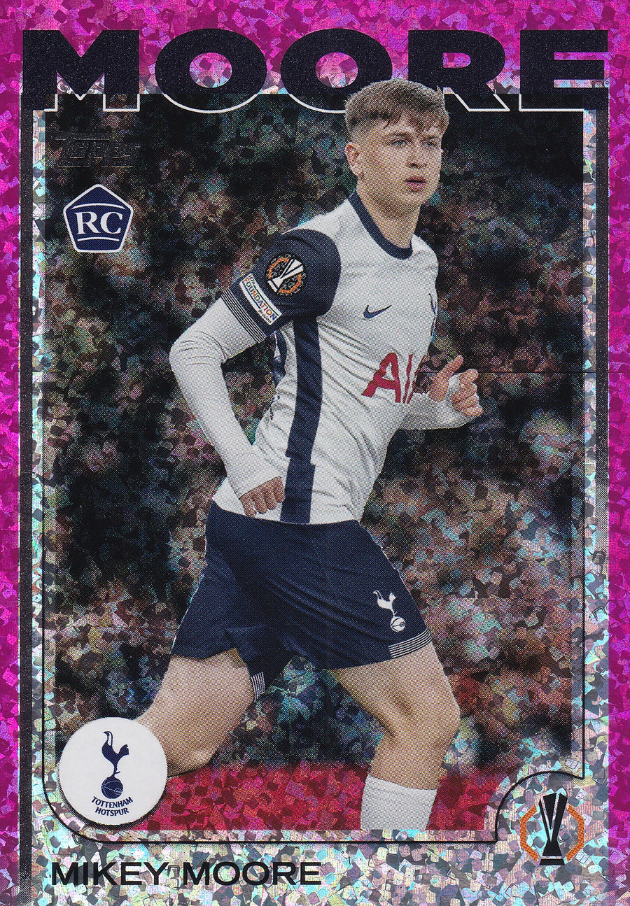 199. MIKEY MOORE - TOTTENHAM HOTSPUR - ROOKIE CARD - PINK SPARKLE