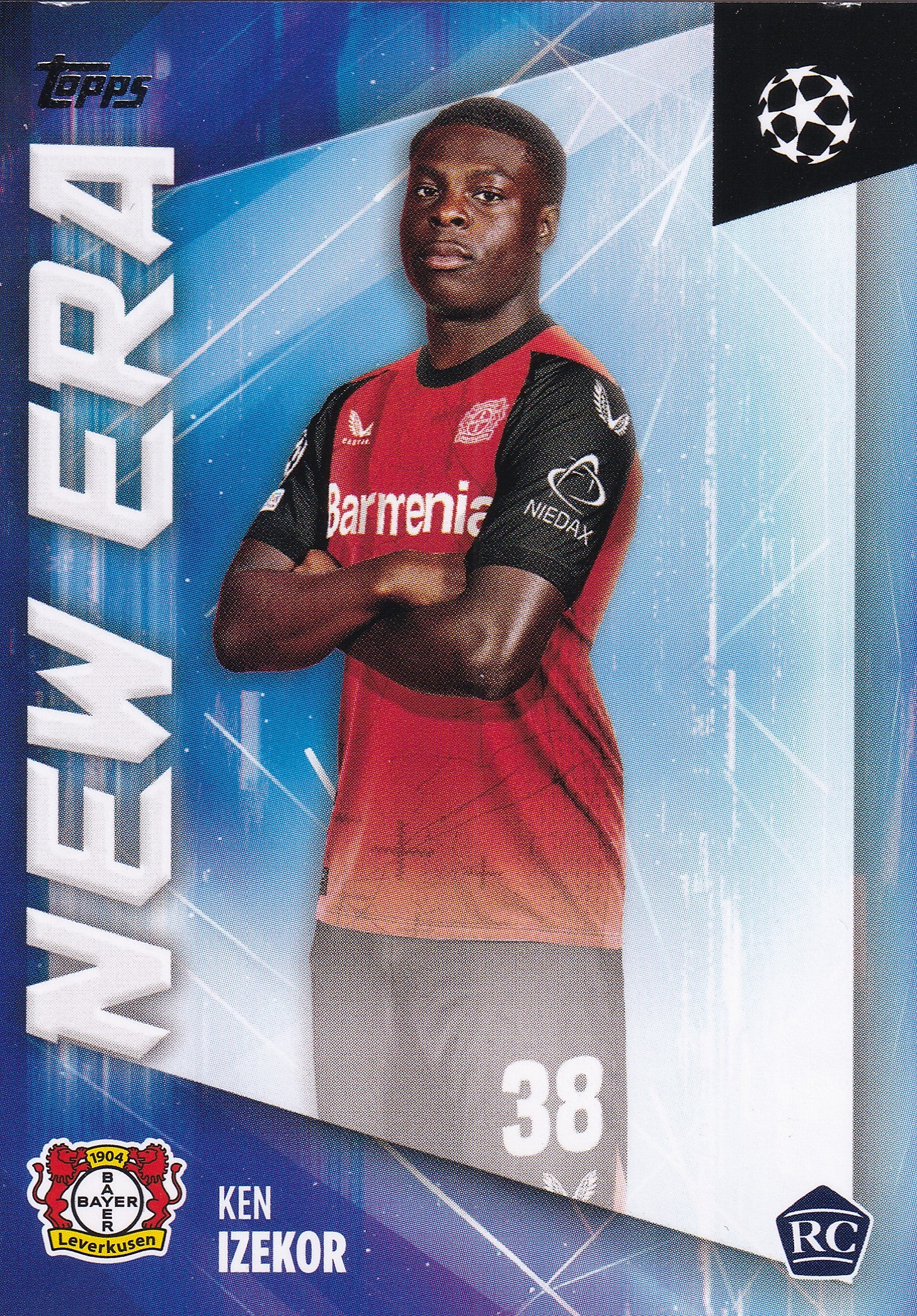 NE-06. KEN IZEKOR - BAYER LEVERKUSEN - ROOKIE CARD - NEW ERA
