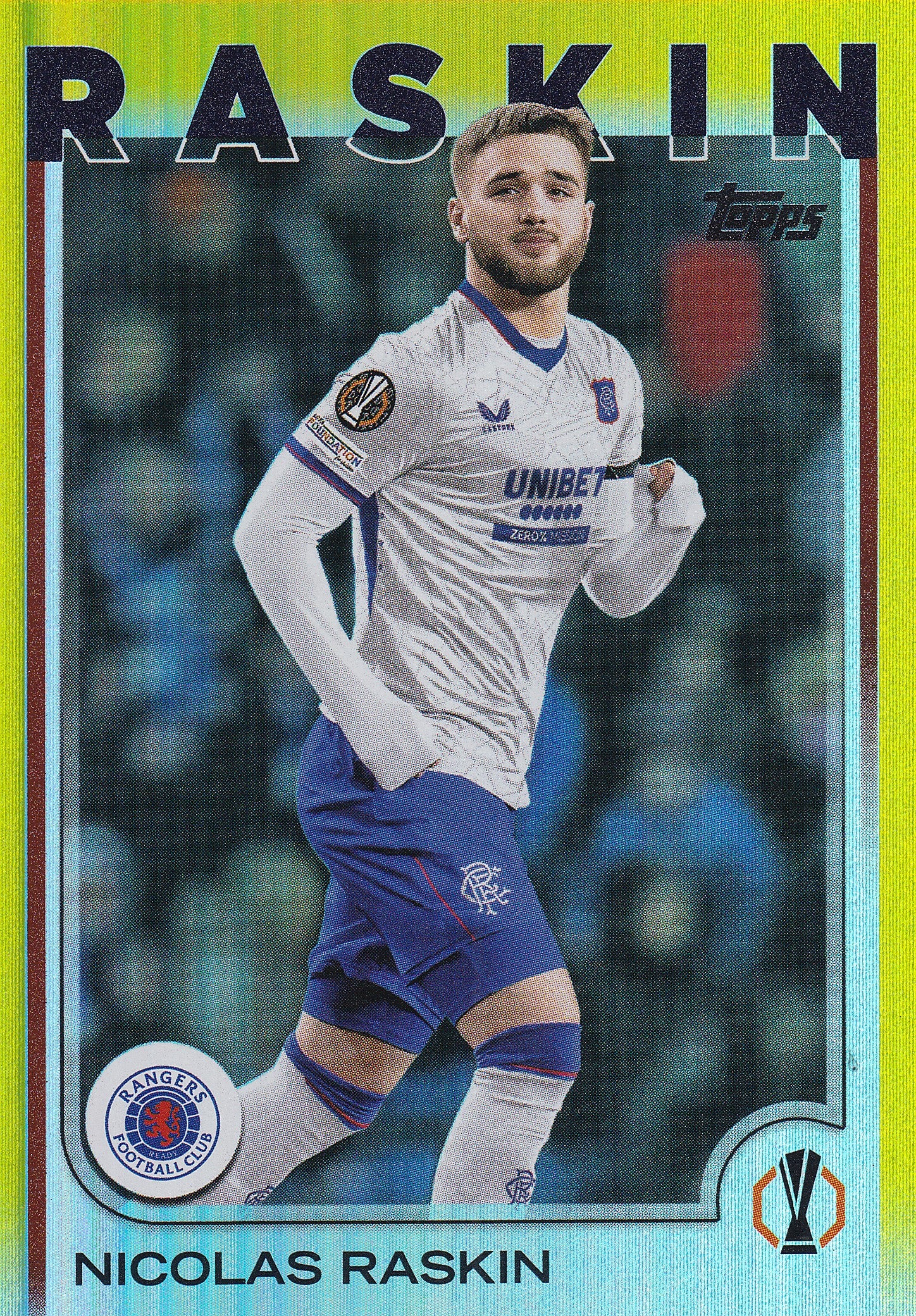 155. NICOLAS RASKIN - RANGERS - YELLOW FOILBOARD - #175
