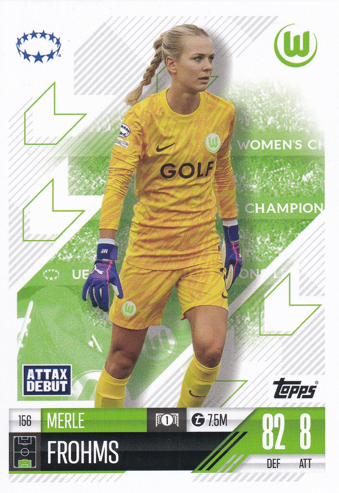 156. MERLE FROHMS - WOLFSBURG - ATTAX DEBUT