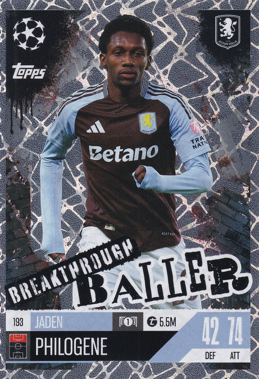 193. JADEN PHILOGENE - ASTON VILLA - BREAKTHROUGH BALLER