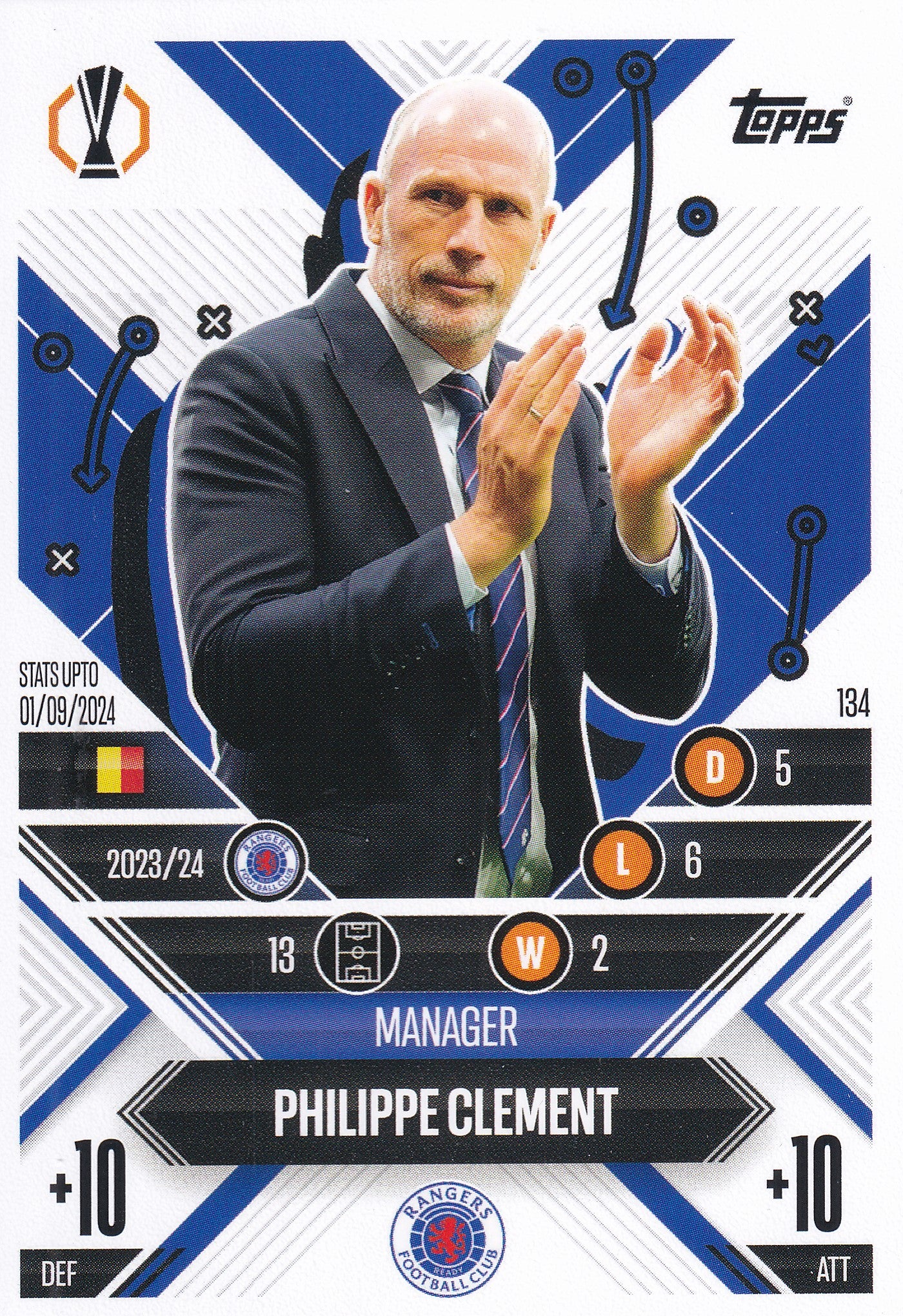 134. PHILIPPE CLEMENT - RANGERS - MANAGER