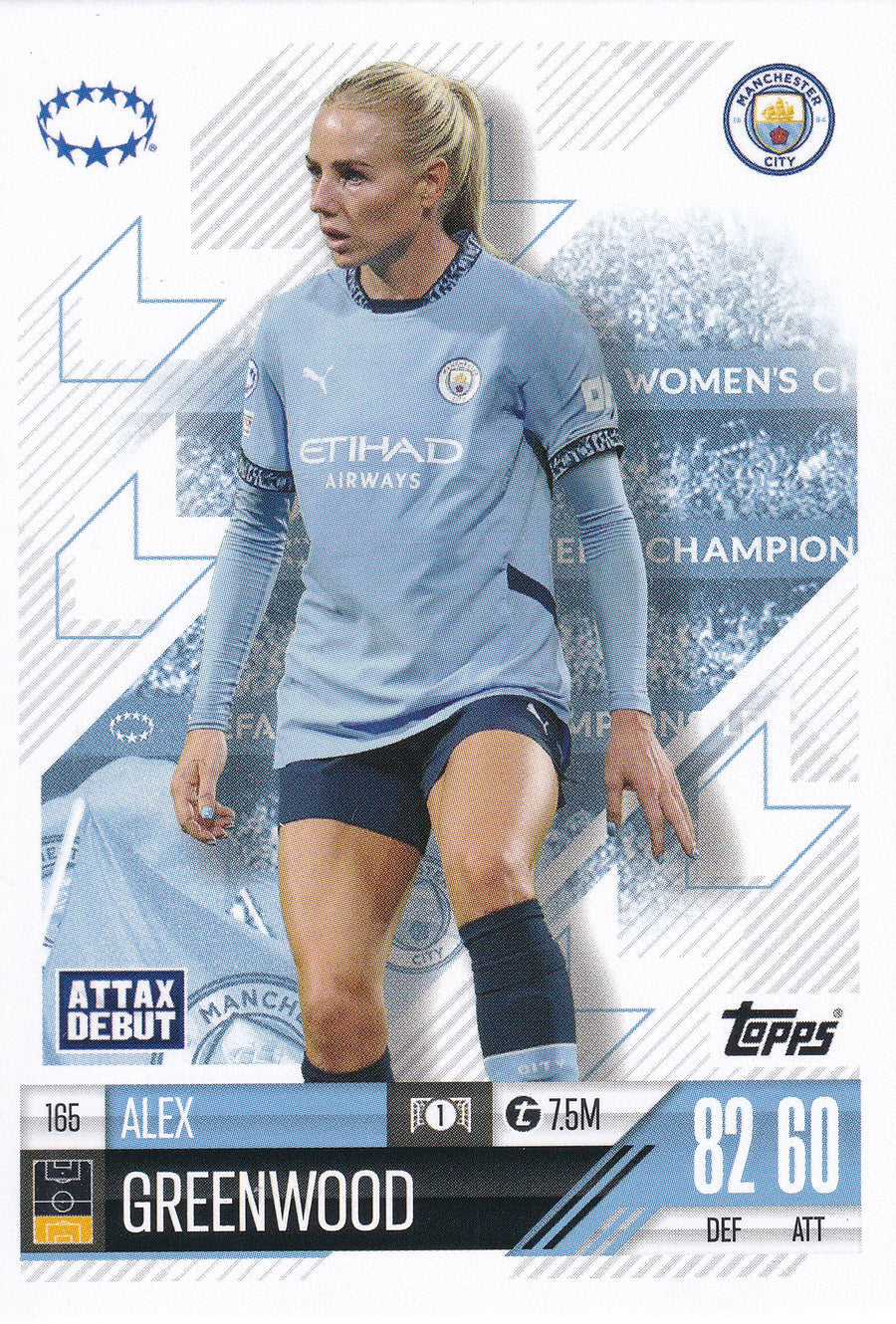 165. ALEX GREENWOOD - MANCHESTER CITY - ATTAX DEBUT