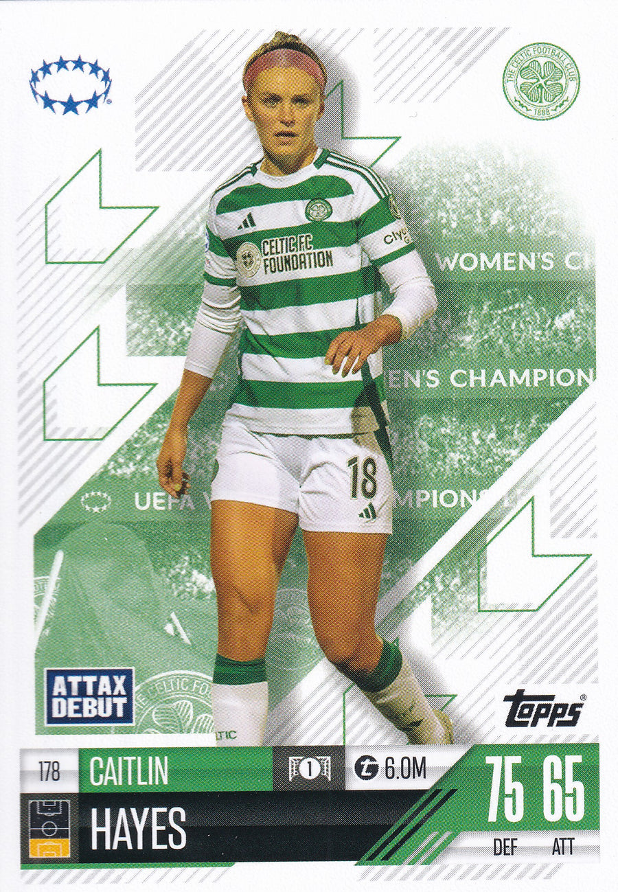 178. CAITLIN HAYES - CELTIC - ATTAX DEBUT