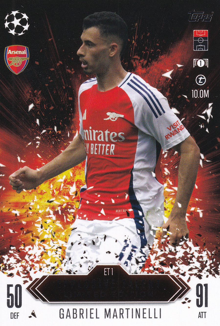 ET-01. GABRIEL MARTINELLI - ARSENAL - EXPLOSIVE TALENT - LIMITED EDITION