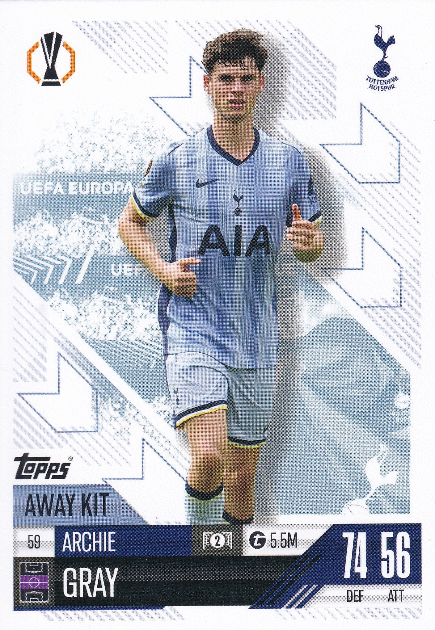 059. ARCHIE GRAY - TOTTENHAM HOTSPUR - AWAY KIT