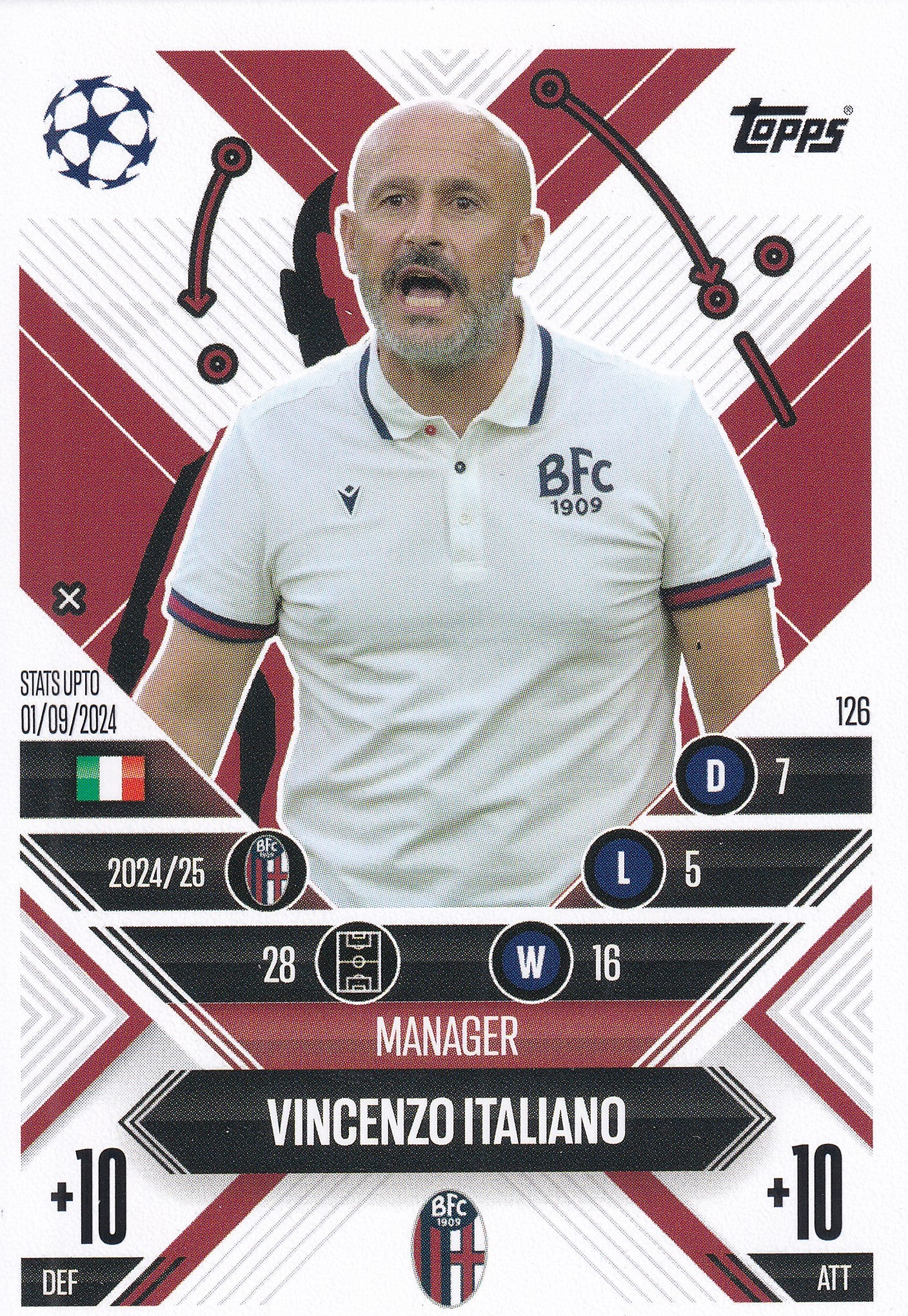 126. VINCENZO ITALIANO - BOLOGNA 1909 - MANAGER