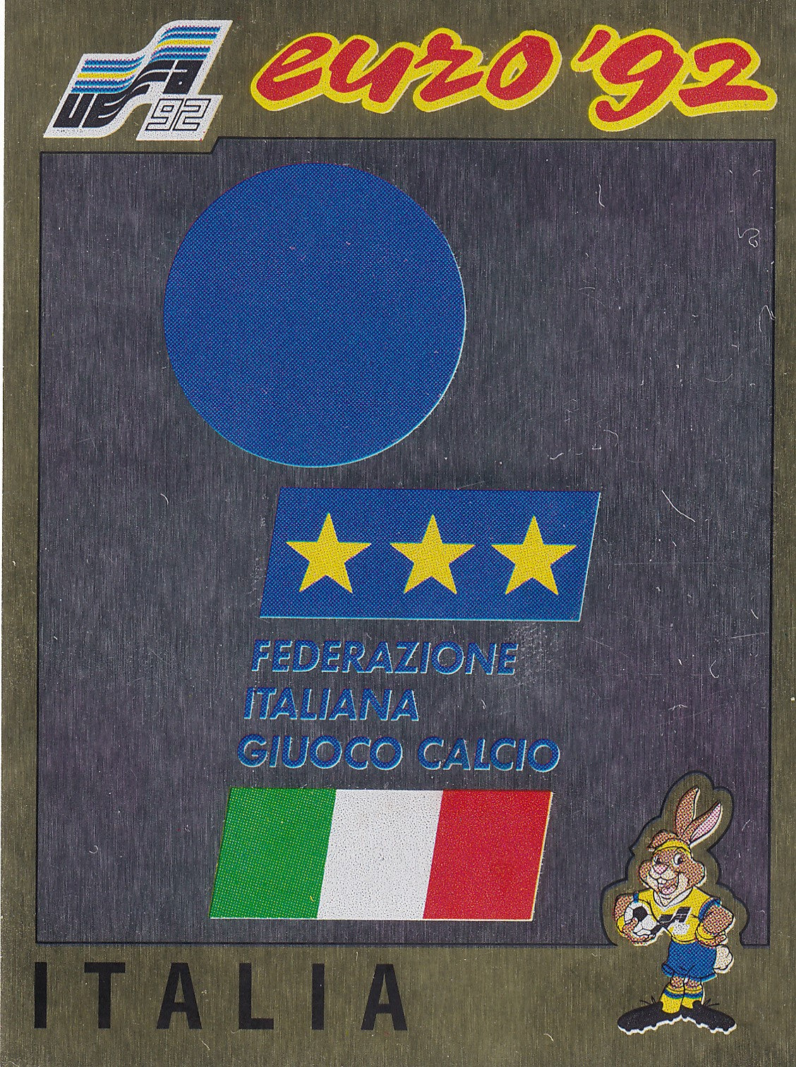 234. ITALIA - NATIONAL TEAM BADGE - GOLD FOIL