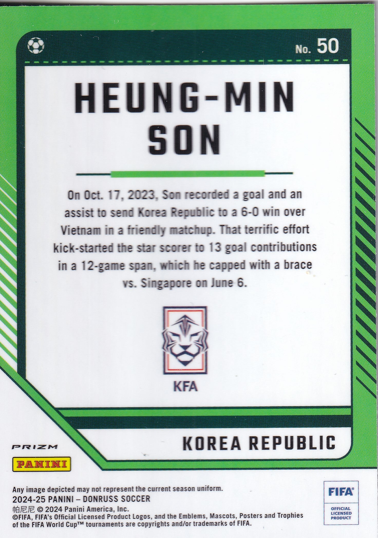 050. HEUNG-MIN SON - KOREA REPUBLIC - OPTIC - SILVER PRIZM