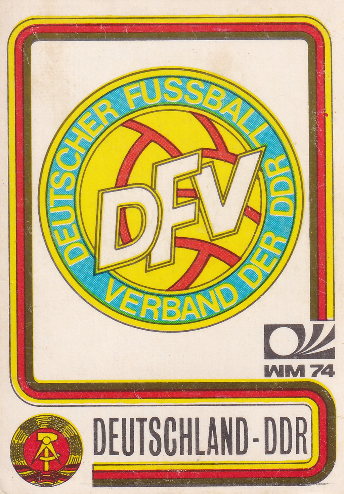 113. DEUTSCHLAND - D.D.R. - NATIONAL TEAM BADGE