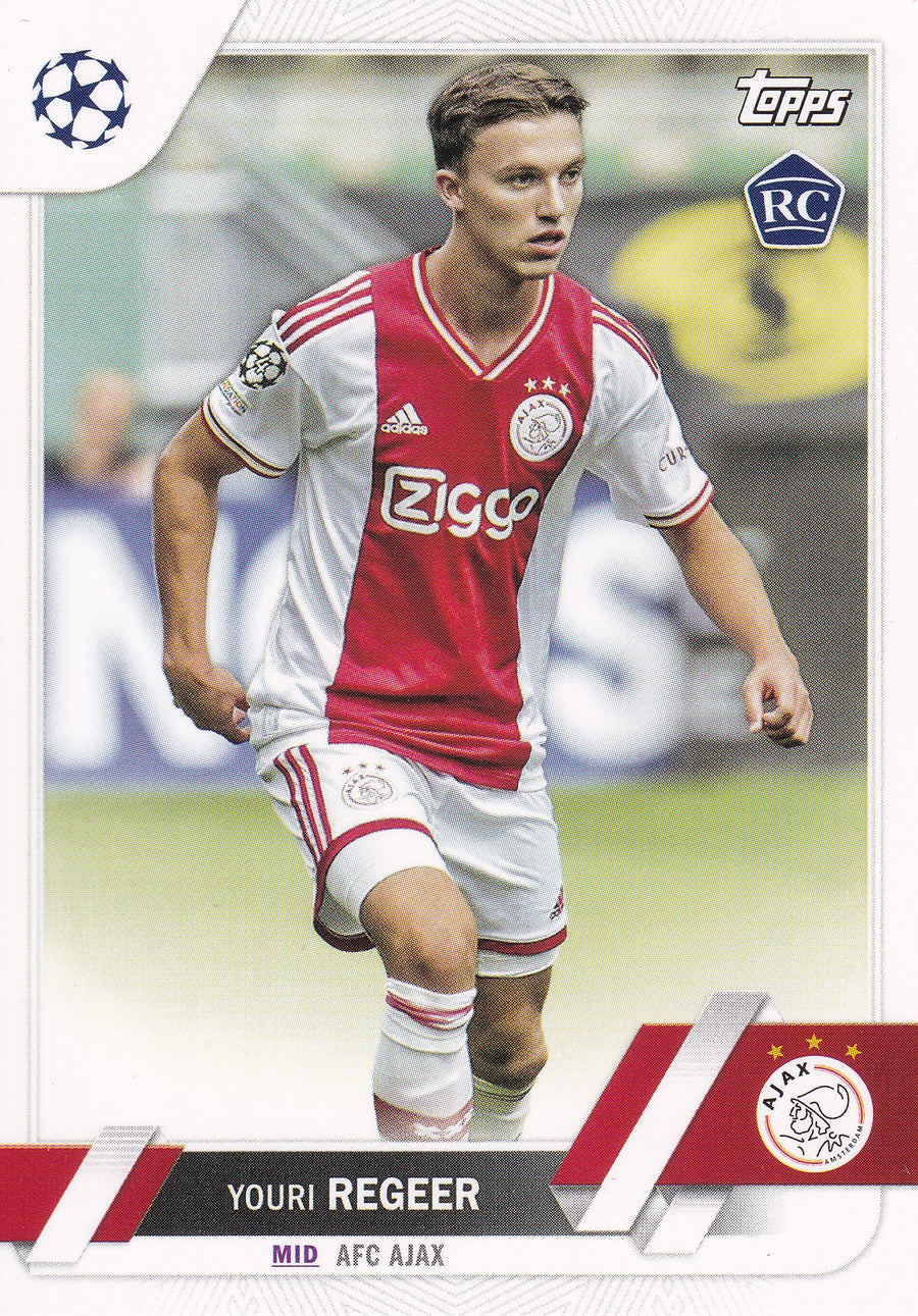 179. YOURI REGEER - AFC AJAX - ROOKIE CARD