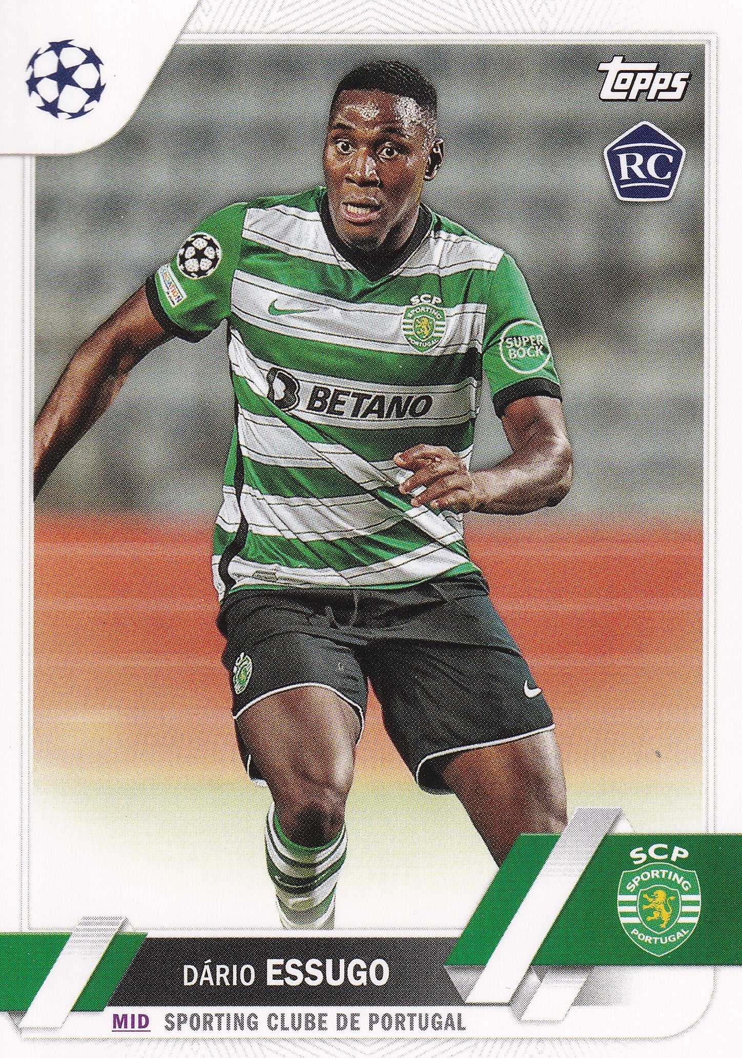 155. DARIO ESSUGO - SPORTING CLUBE DE PORTUGAL - ROOKIE CARD