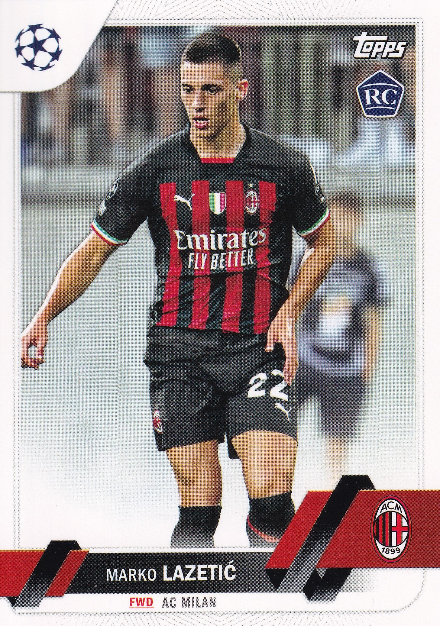 185. MARKO LAZETIC - AC MILAN - ROOKIE CARD