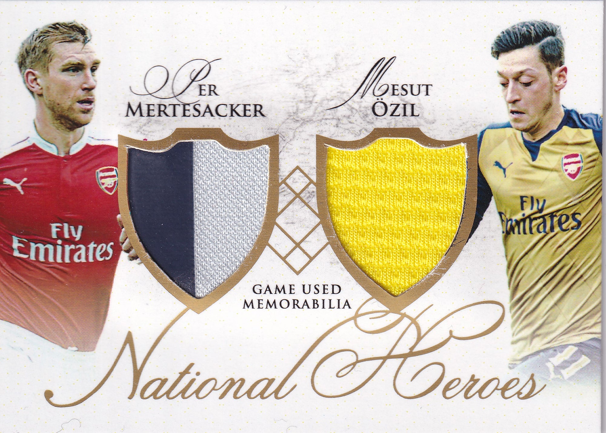 NH 004 . PER MERTESACKER & MEZUT ØZIL - NATIONAL HEROS - FUTERA 2016 MEMORABLE - "GAME USED MEMORABILIA" #29