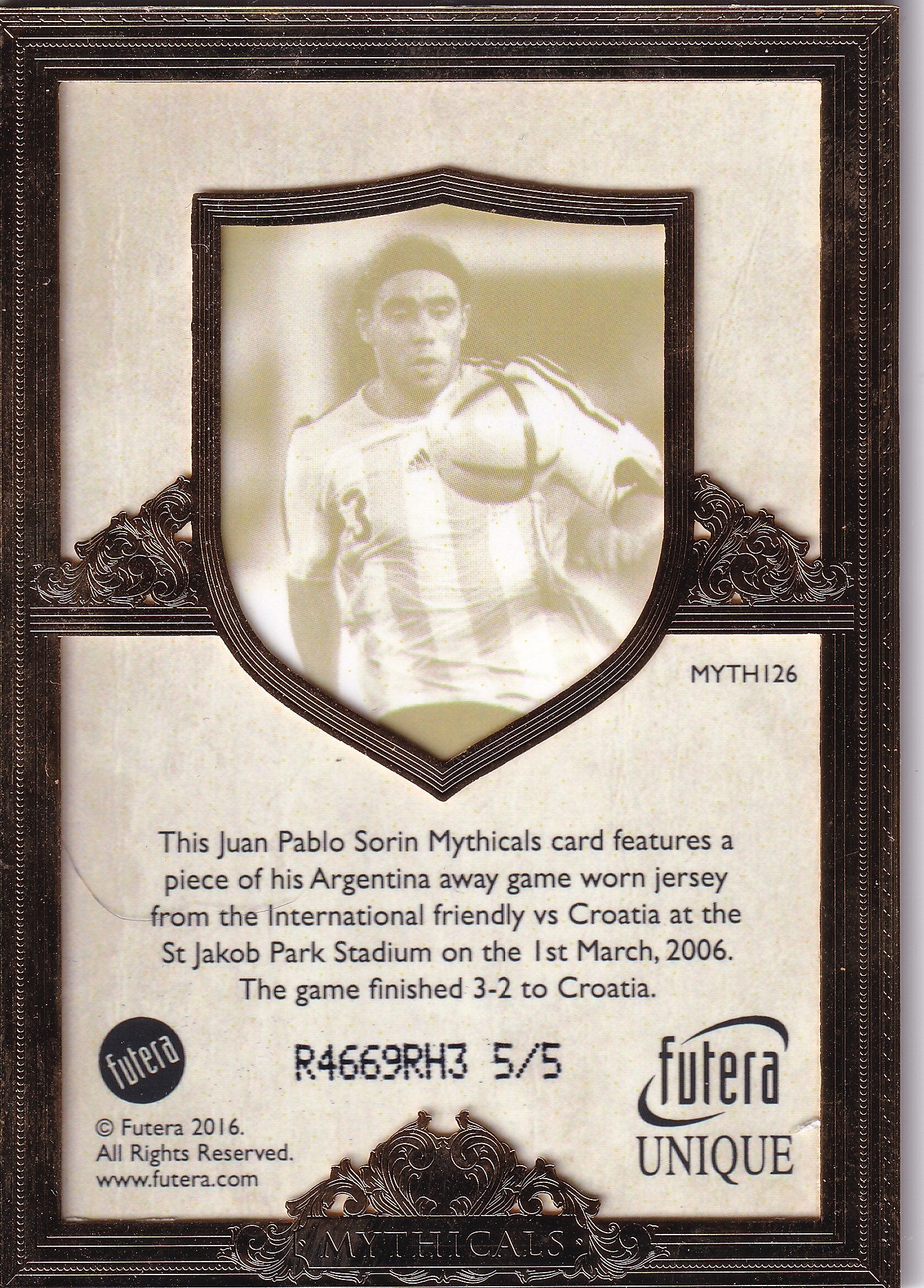 JUAN PABLO SORIN - ARGENTINA - FUTERA UNIQUE MYTHICALS #5