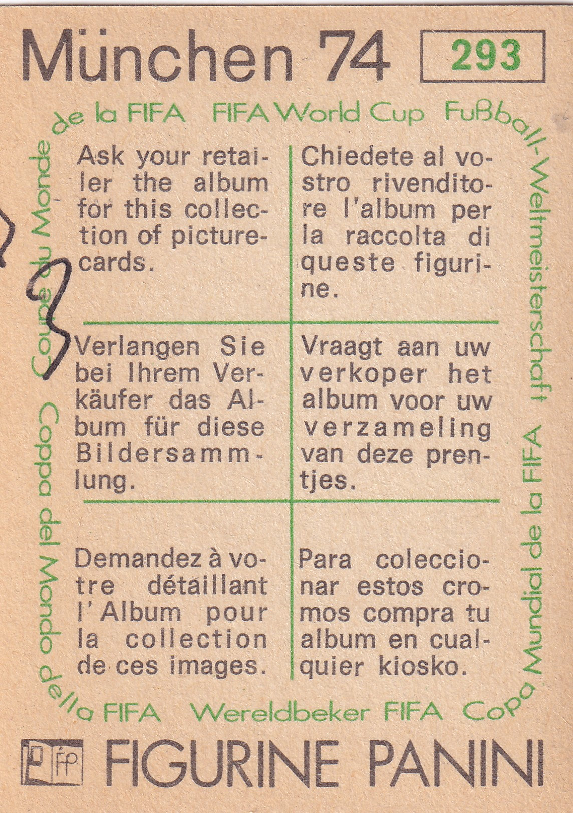 293. MAURO BELLUGI - ITALIA - DRAWN ON BACK