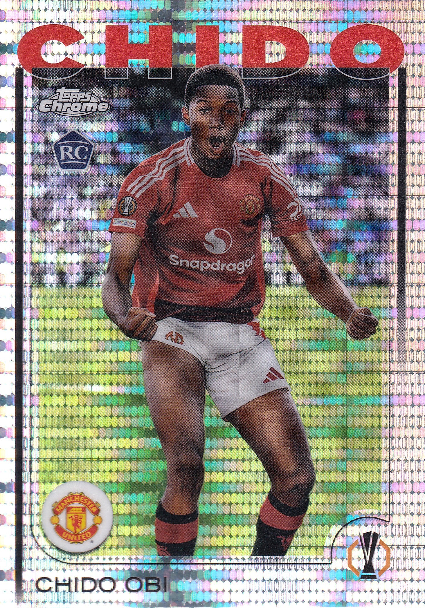 014. CHIDO OBI - MANCHESTER UNITED - ROOKIE CARD - HYPER PRIZM