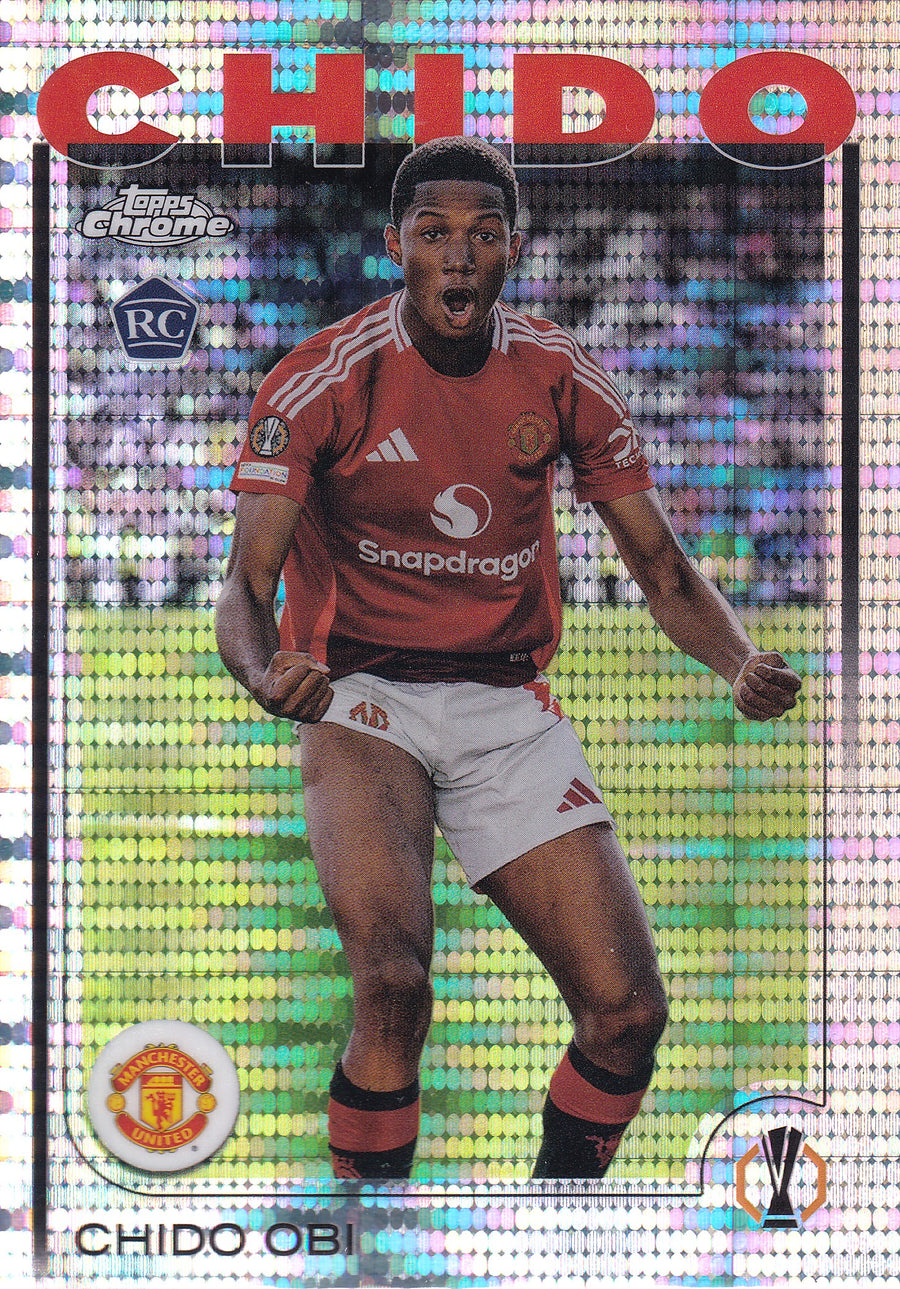 014. CHIDO OBI - MANCHESTER UNITED - ROOKIE CARD - HYPER PRIZM