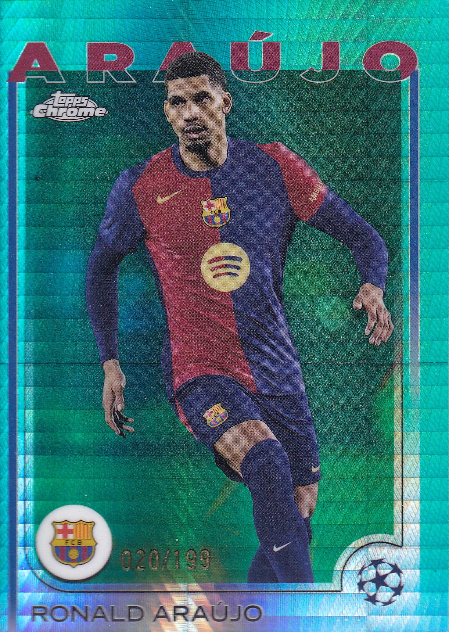 024. RONALD ARAUJO - FC BARCELONA - AQUA REFRACTOR /199