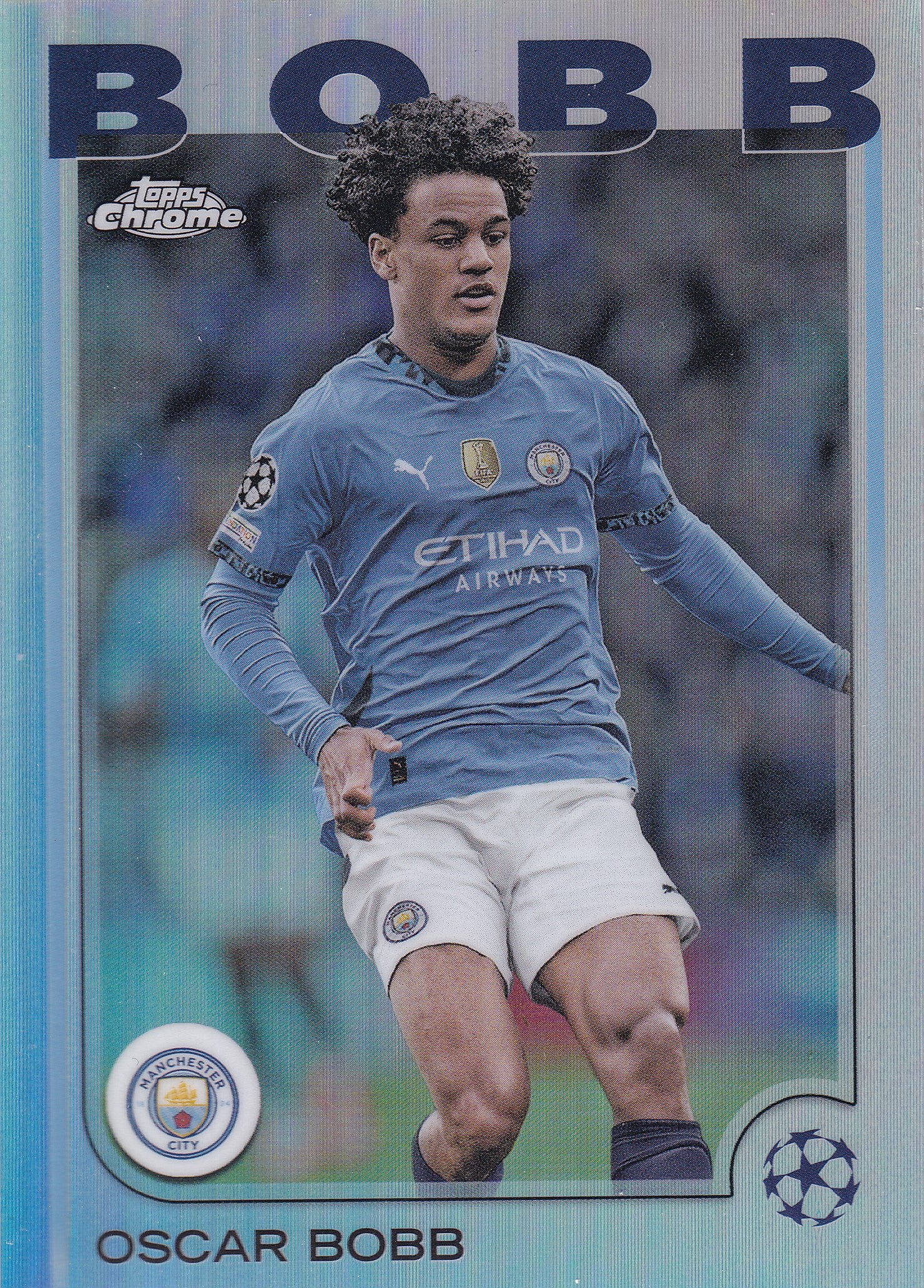 091. OSCAR BOBB - MANCHESTER CITY - SILVER REFRACTOR