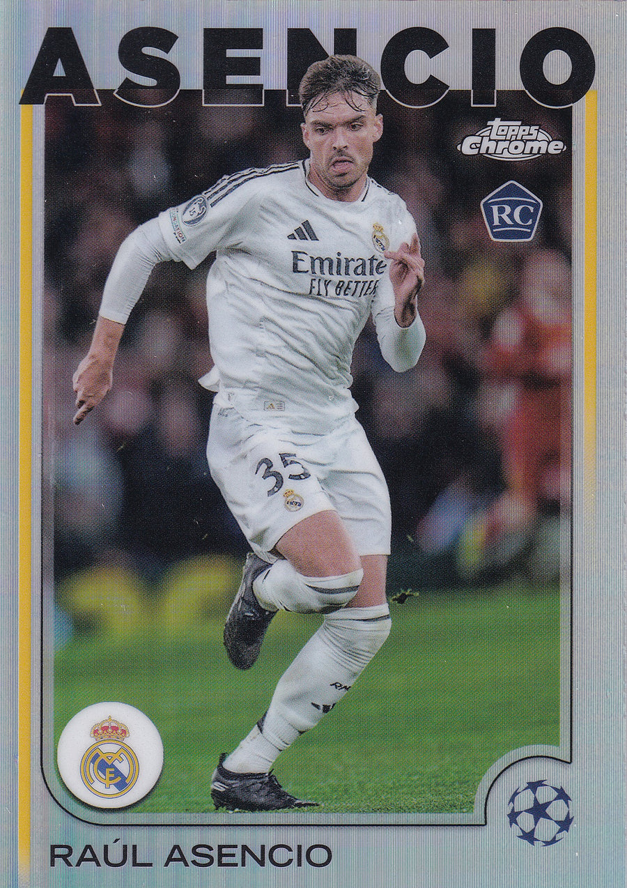 186. RAUL ASENCIO - REAL MADRID - ROOKIE CARD - SILVER REFRACTOR