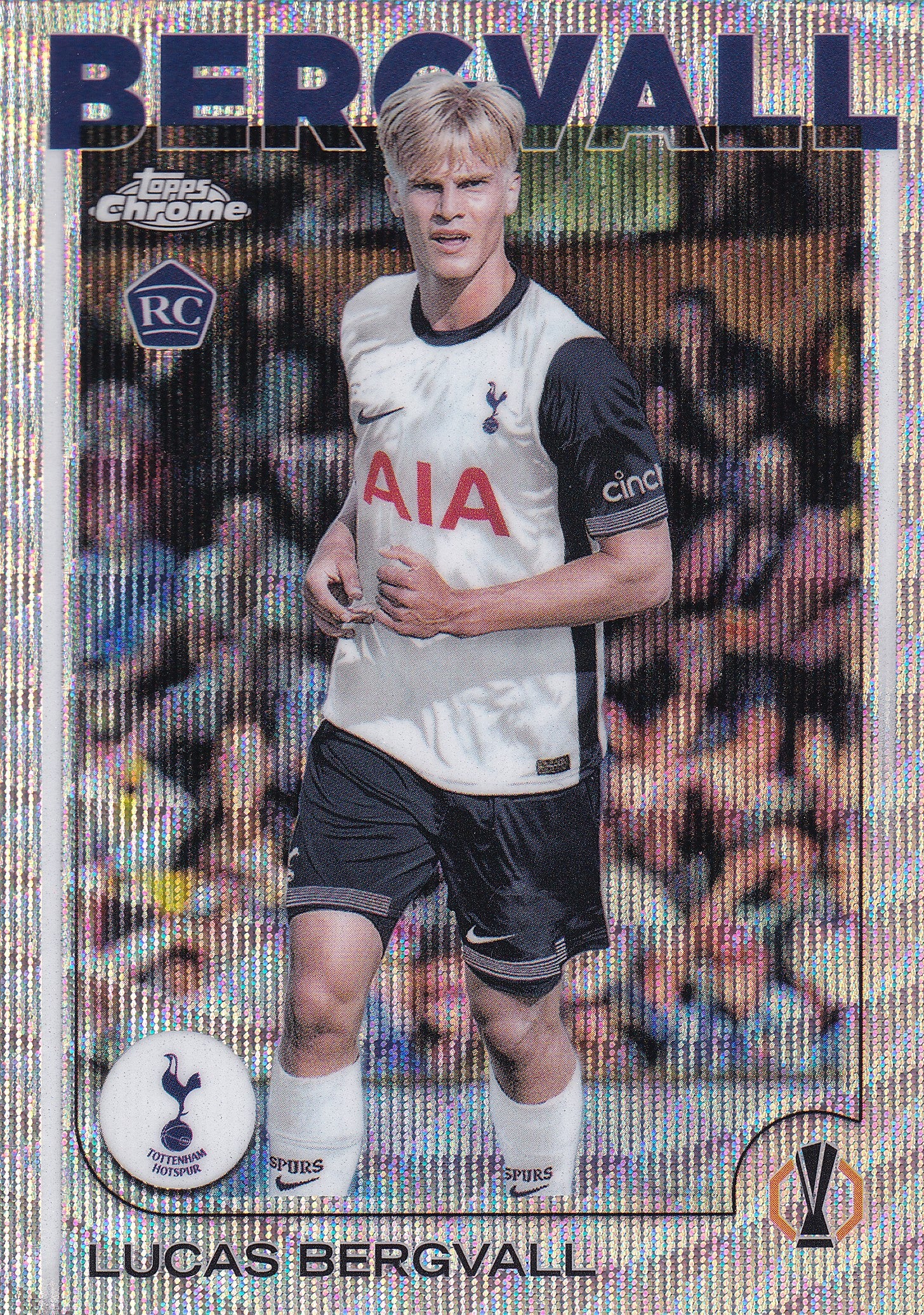 112. LUCAS BERGVALL - TOTTENHAM HOTSPUR - ROOKIE CARD - HYPER PRIZM