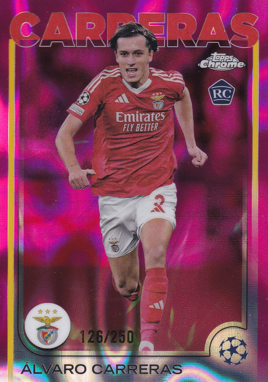 181. ALVARO CARRERAS - SL BENFICA - ROOKIE CARD - PINK WAVE /250