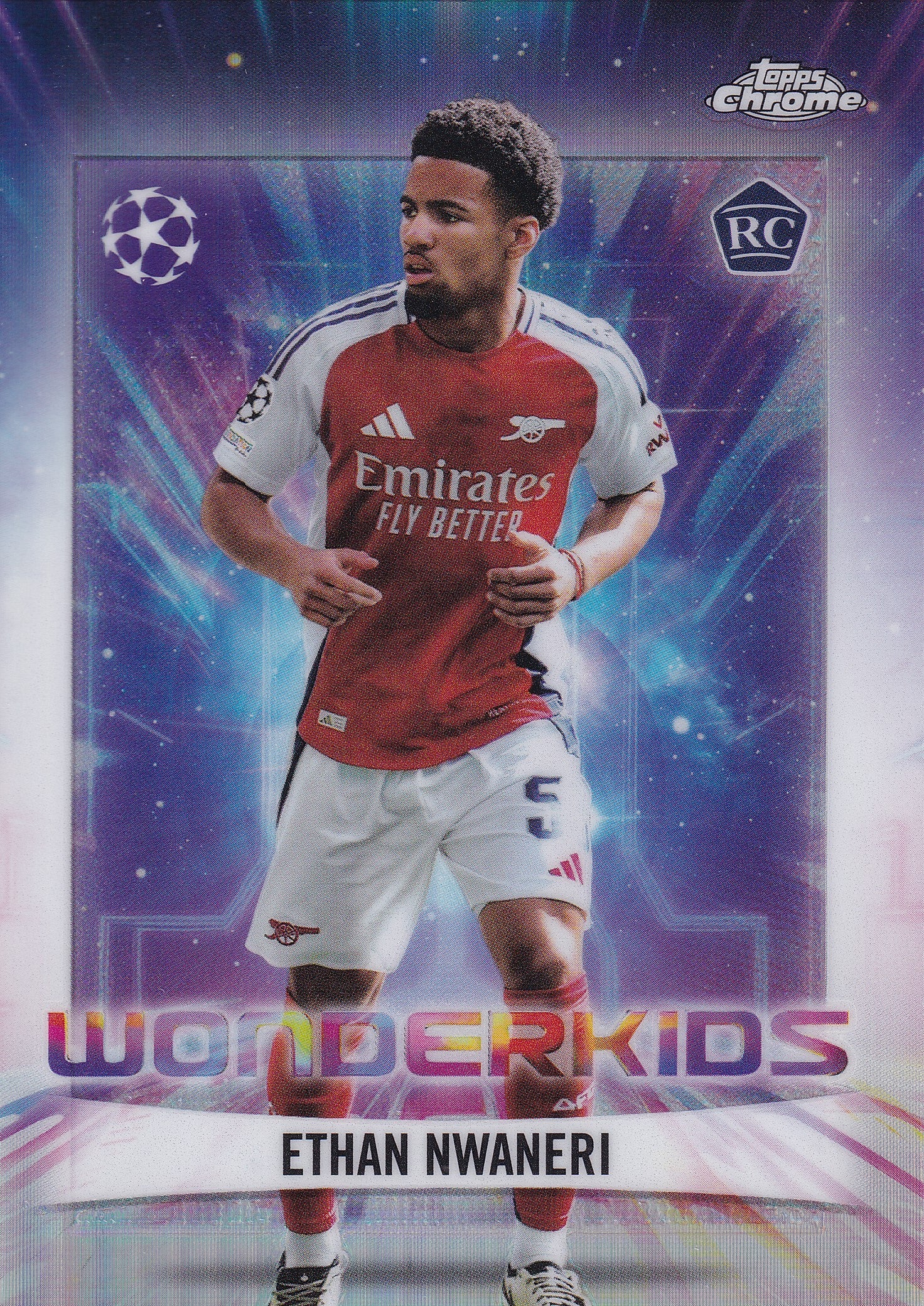 WK-08. ETHAN NWANERI - ARSENAL - ROOKIE CARD - WONDERKIDS