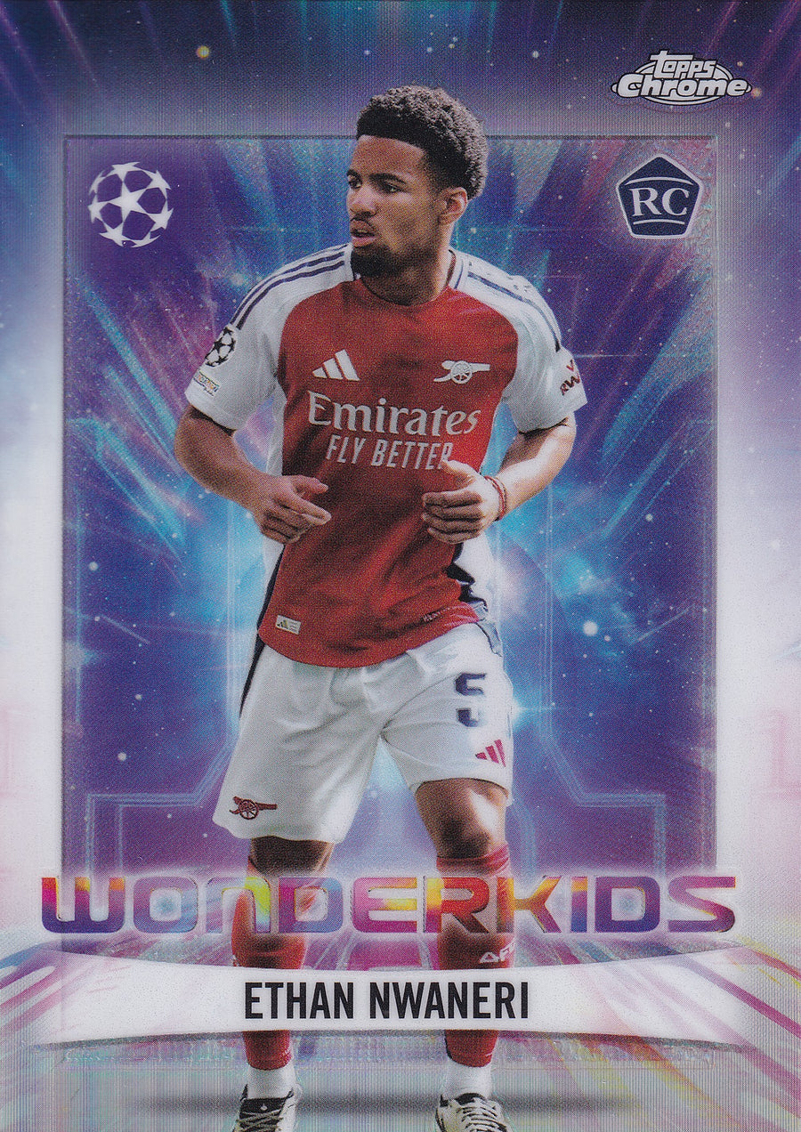 WK-08. ETHAN NWANERI - ARSENAL - ROOKIE CARD - WONDERKIDS