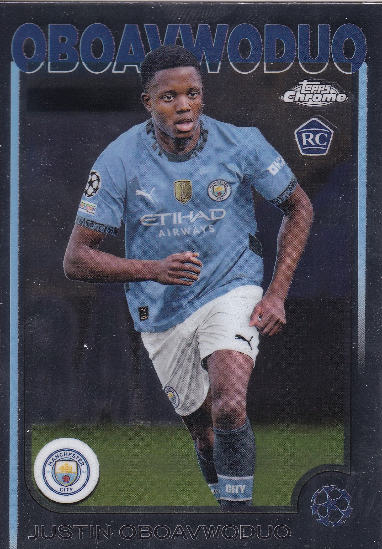 144. JUSTIN OBOAVWODUO - MANCHESTER CITY - ROOKIE CARD