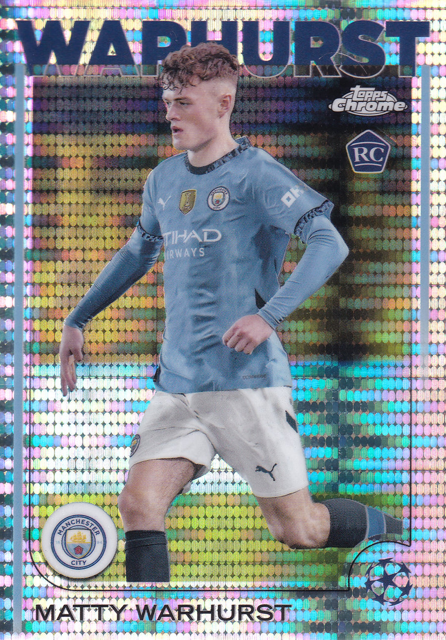 092. MATTY WARHURST - MANCHESTER CITY - ROOKIE CARD - HYPER PRIZM