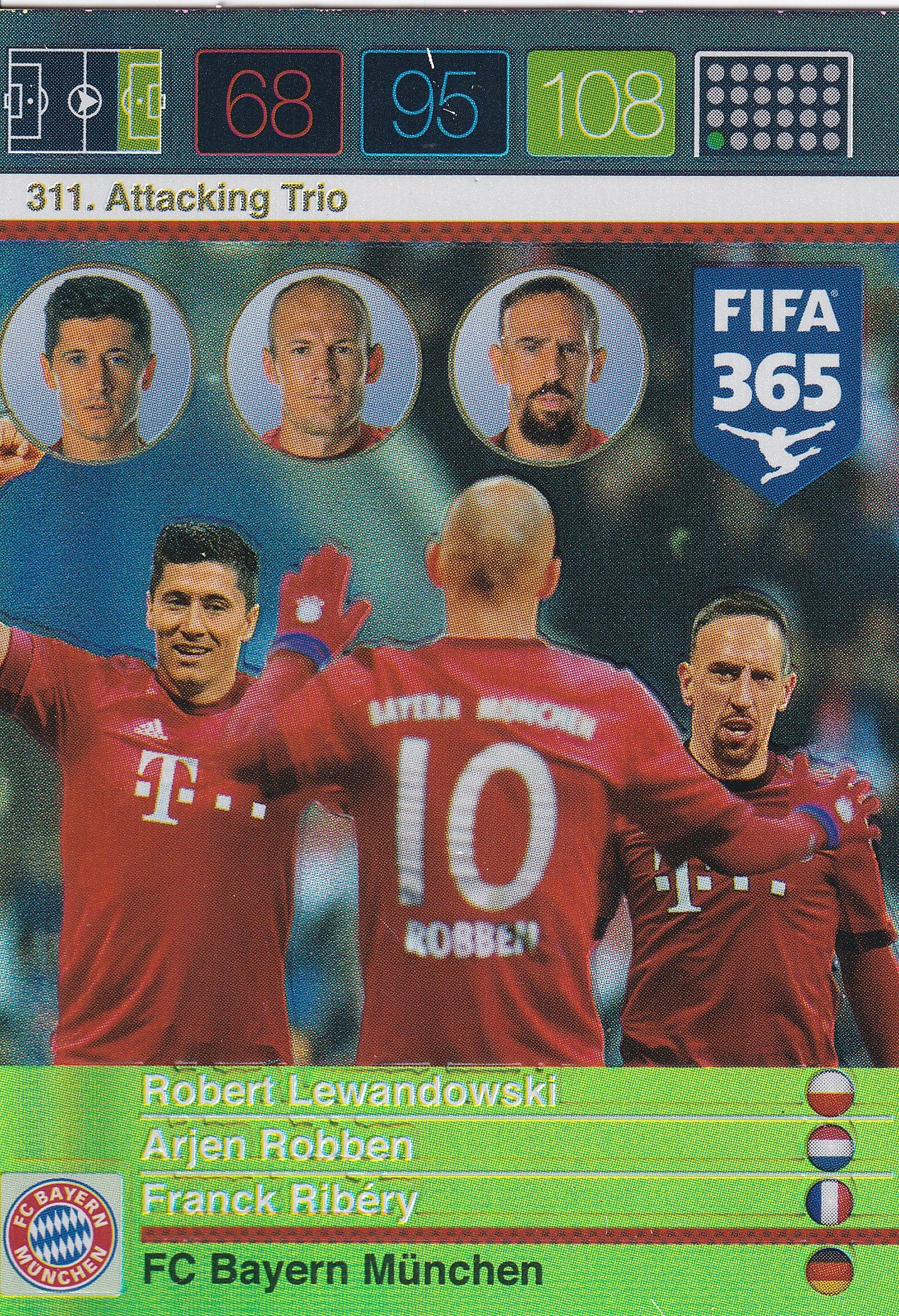 311. ROBERT LEWANDOWSKI/ARJEN ROBBEN/FRANCK RIBERY - BAYERN MÜNCHEN - ATTACKING TRIO