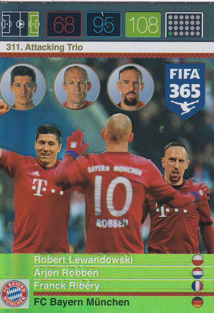 311. ROBERT LEWANDOWSKI/ARJEN ROBBEN/FRANCK RIBERY - BAYERN MÜNCHEN - ATTACKING TRIO