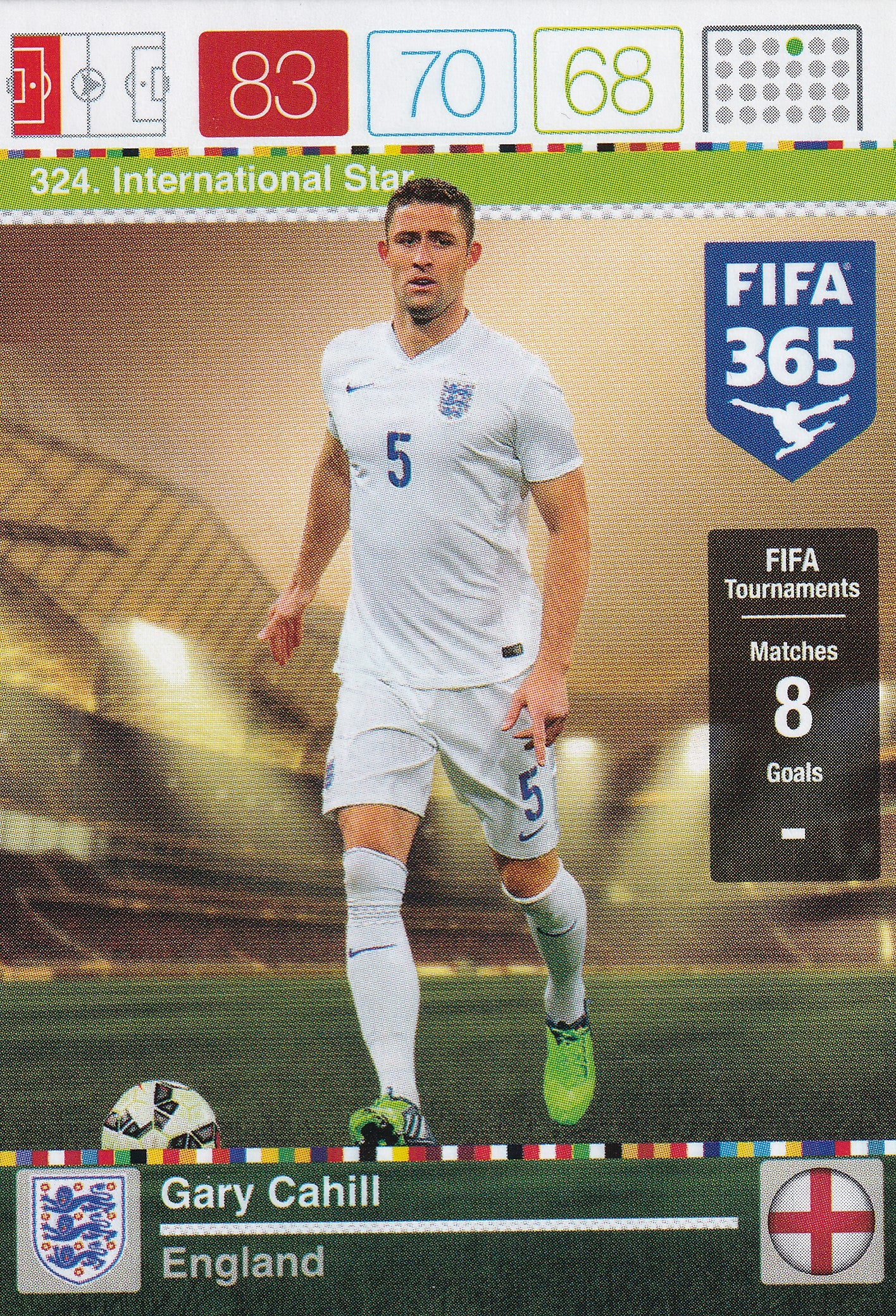 324. GARY CAHILL - ENGLAND - INTERNATIONAL STAR