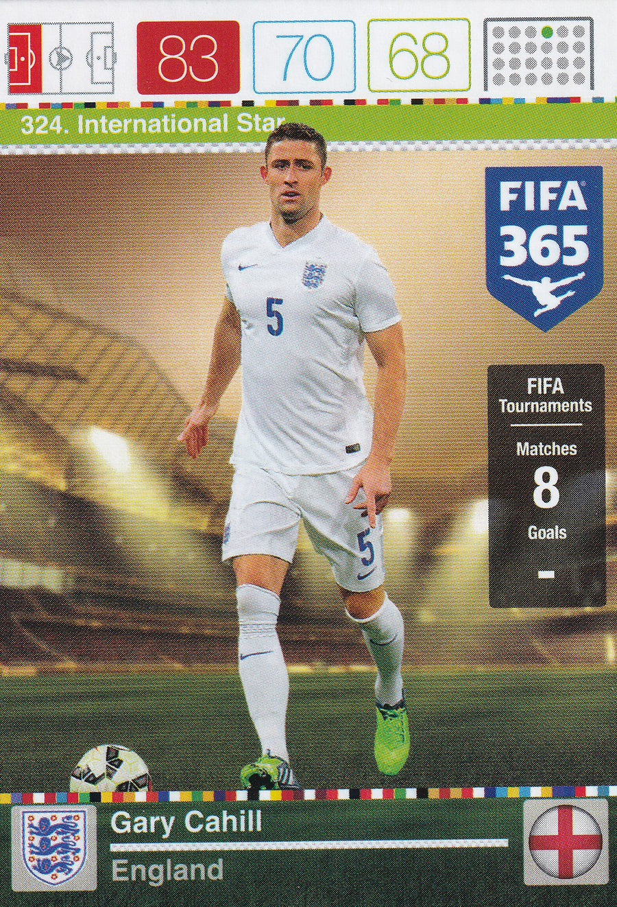 324. GARY CAHILL - ENGLAND - INTERNATIONAL STAR