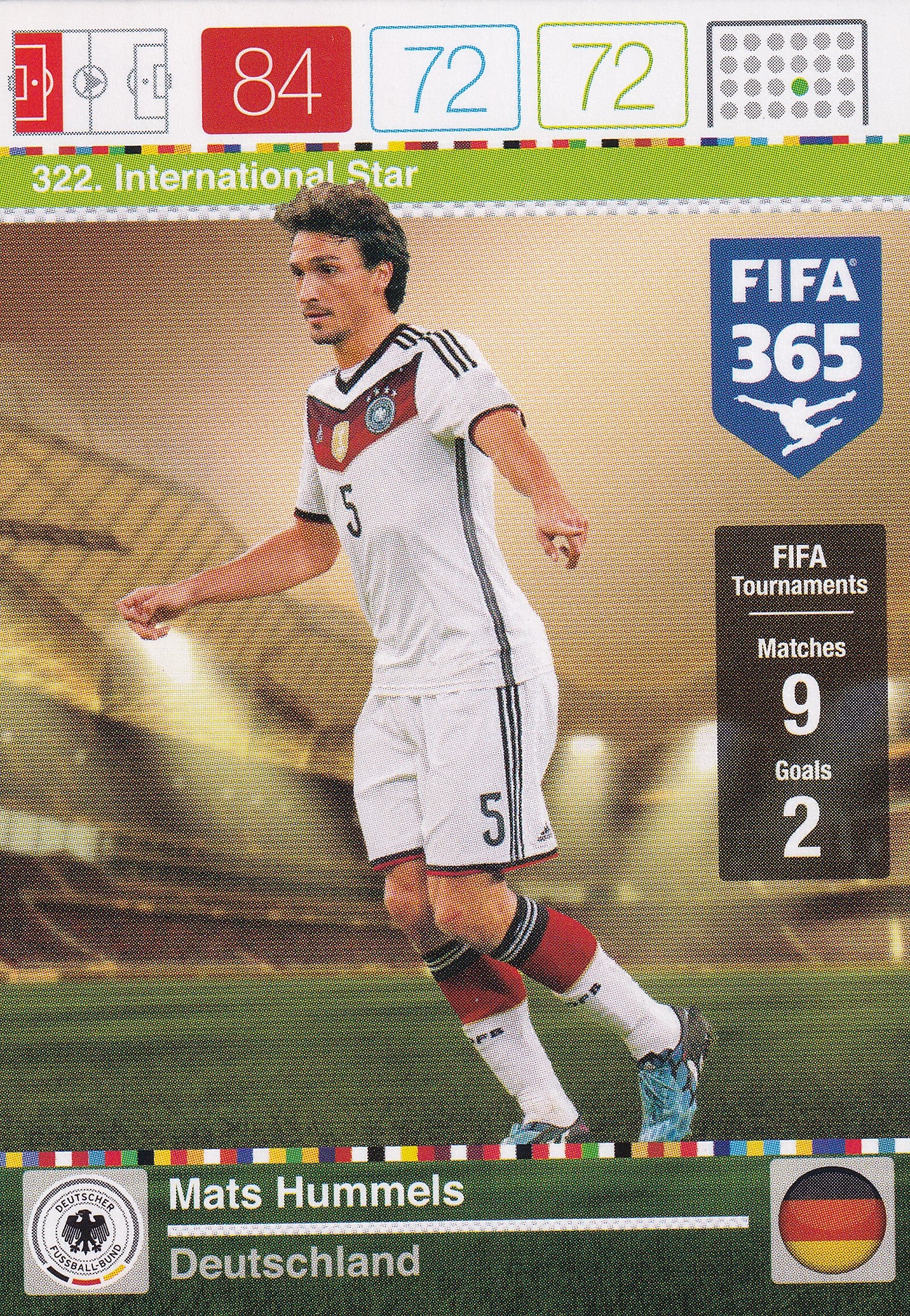 322. MATS HUMMELS - TYSKLAND - INTERNATIONAL STAR
