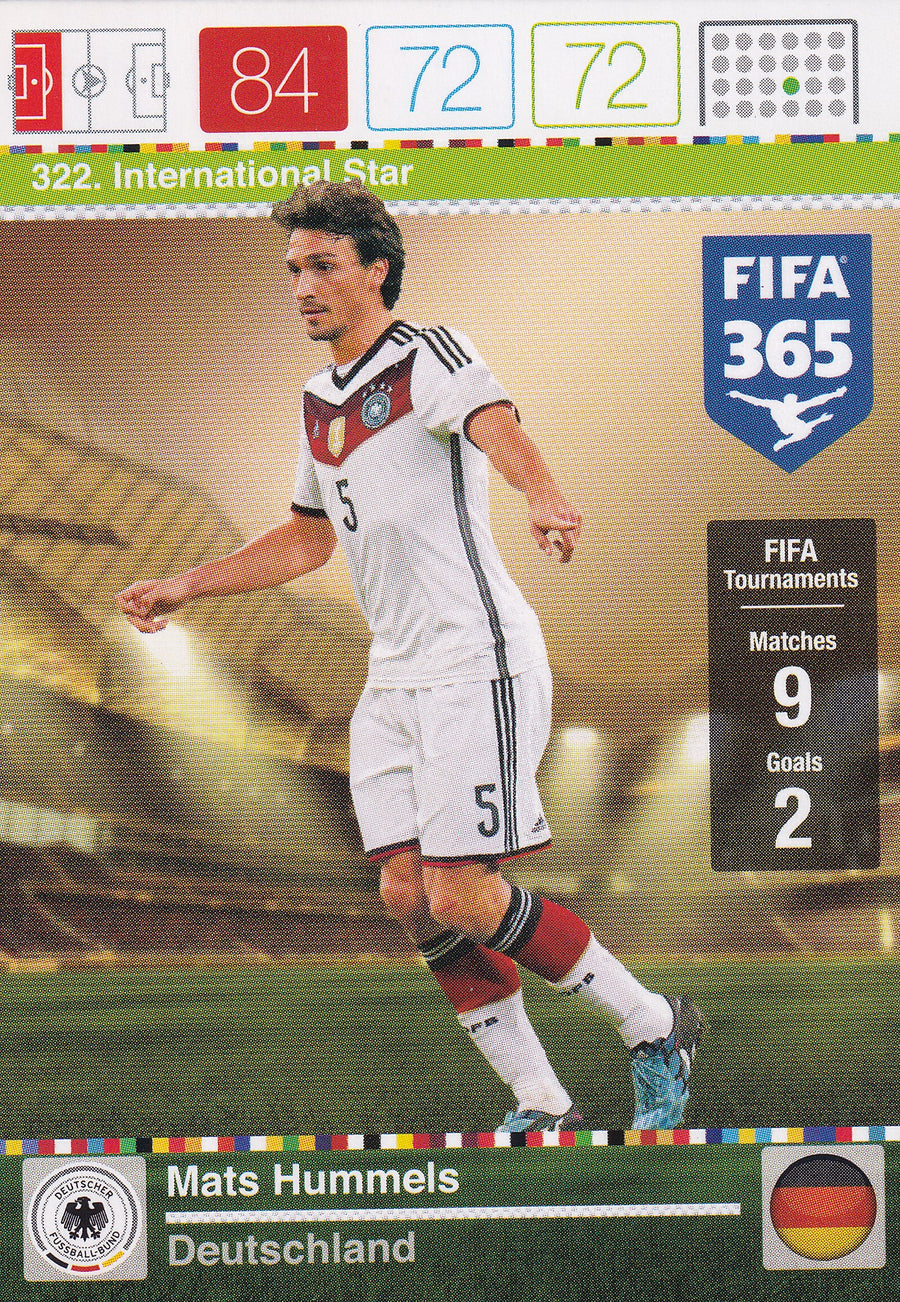 322. MATS HUMMELS - TYSKLAND - INTERNATIONAL STAR