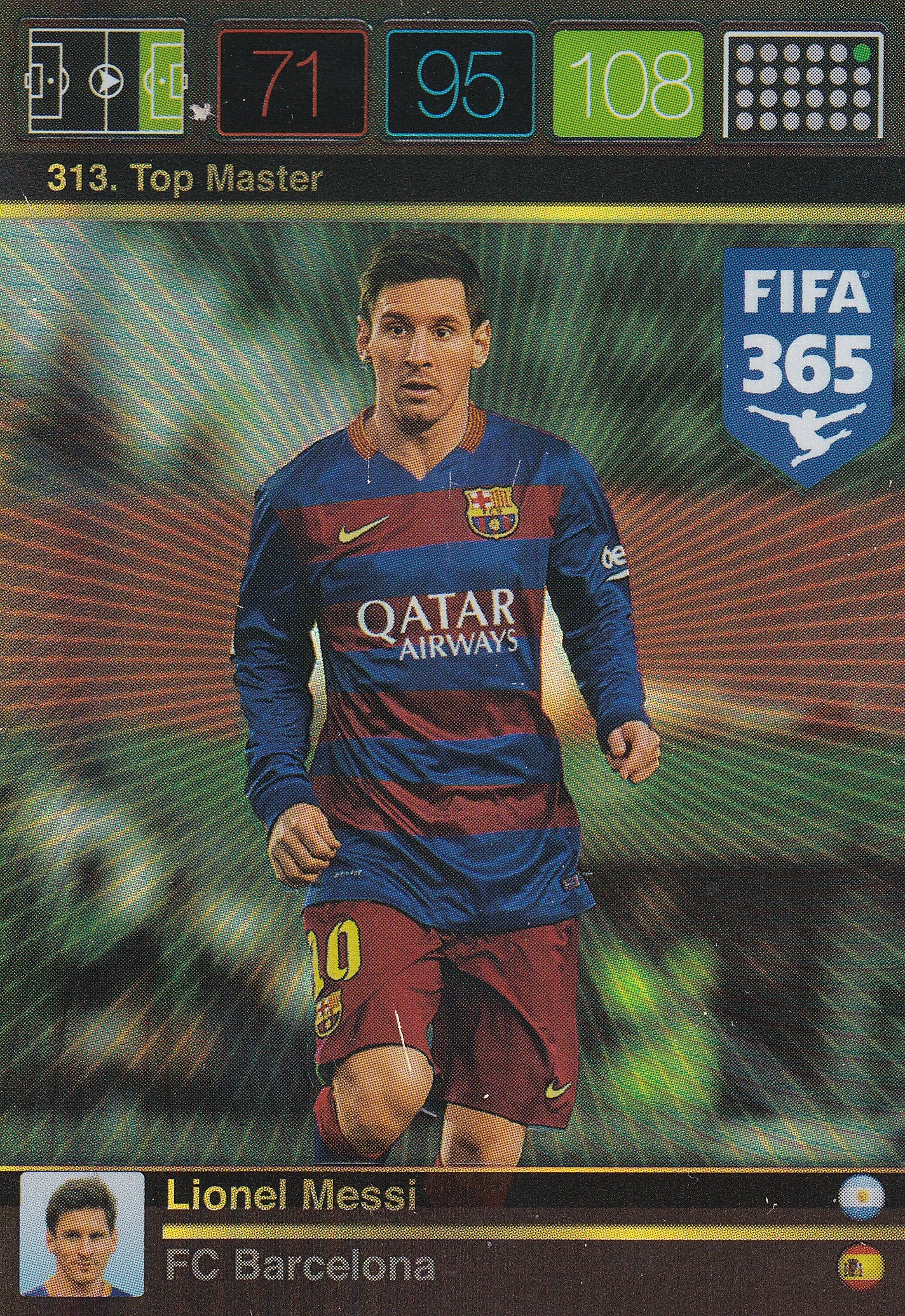313. LIONEL MESSI - BARCELONA - TOP MASTER