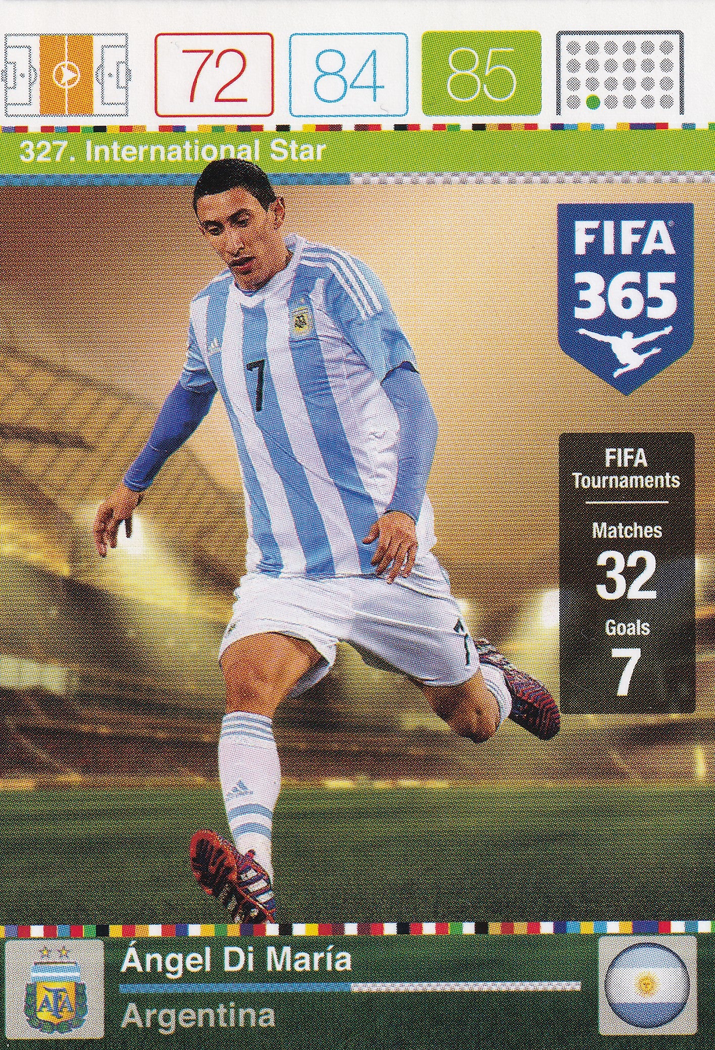 327. ÁNGEL DI MARIA - ARGENTINA - INTERNATIONAL STAR