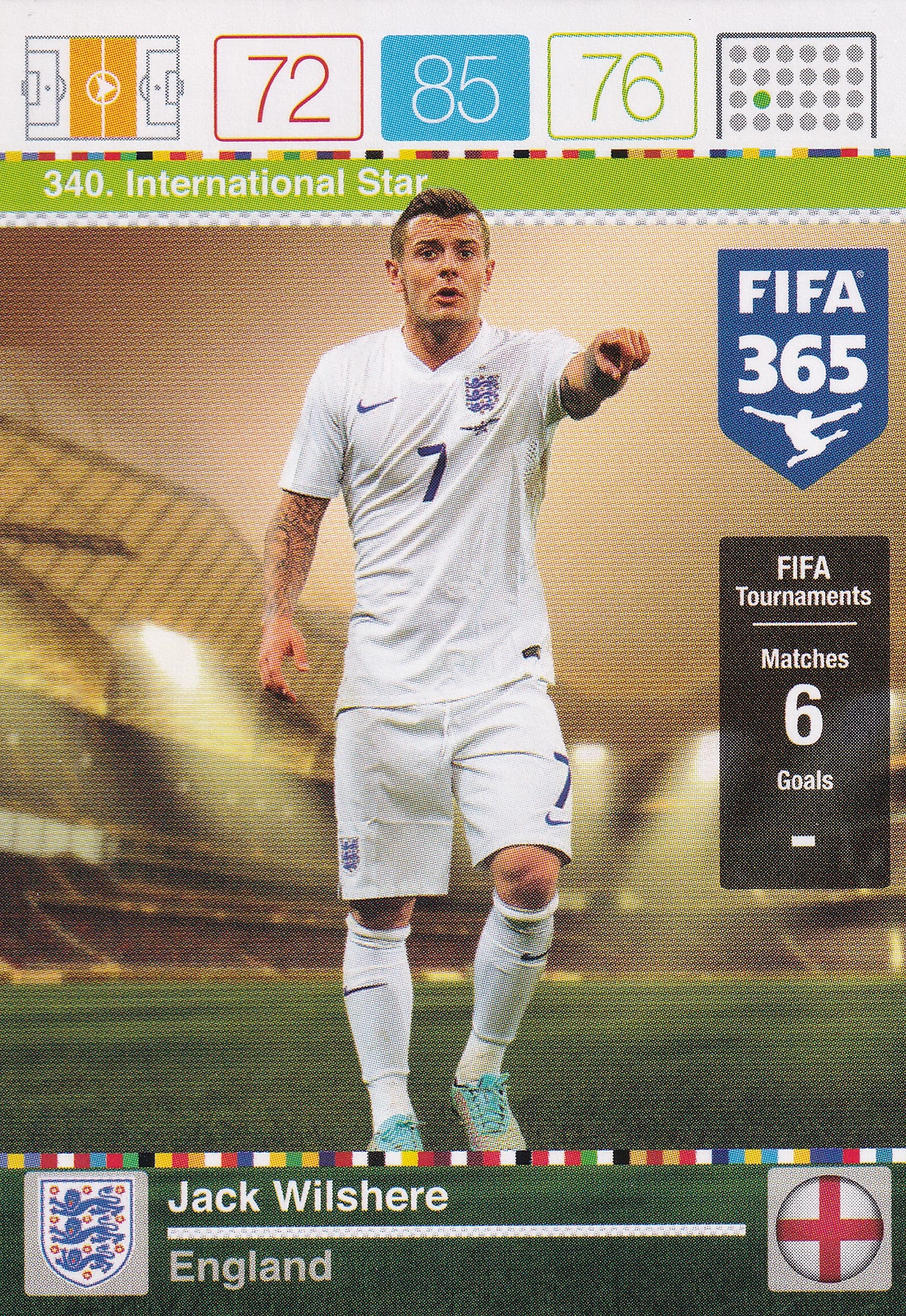 340. JACK WILSHERE - ENGLAND - INTERNATIONAL STAR