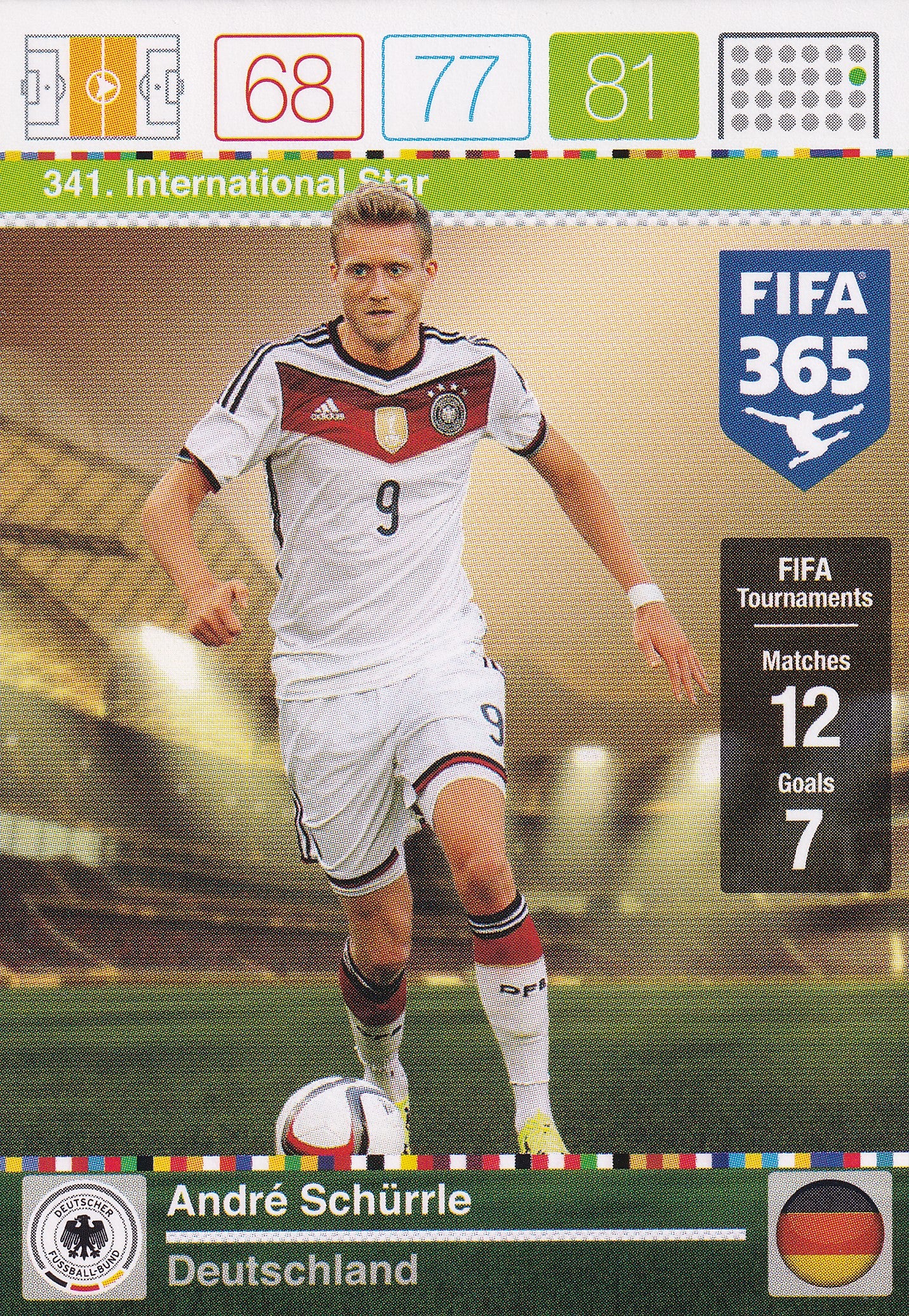 341. ANDRÉ SCHÜRRLE - TYSKLAND - INTERNATIONAL STAR